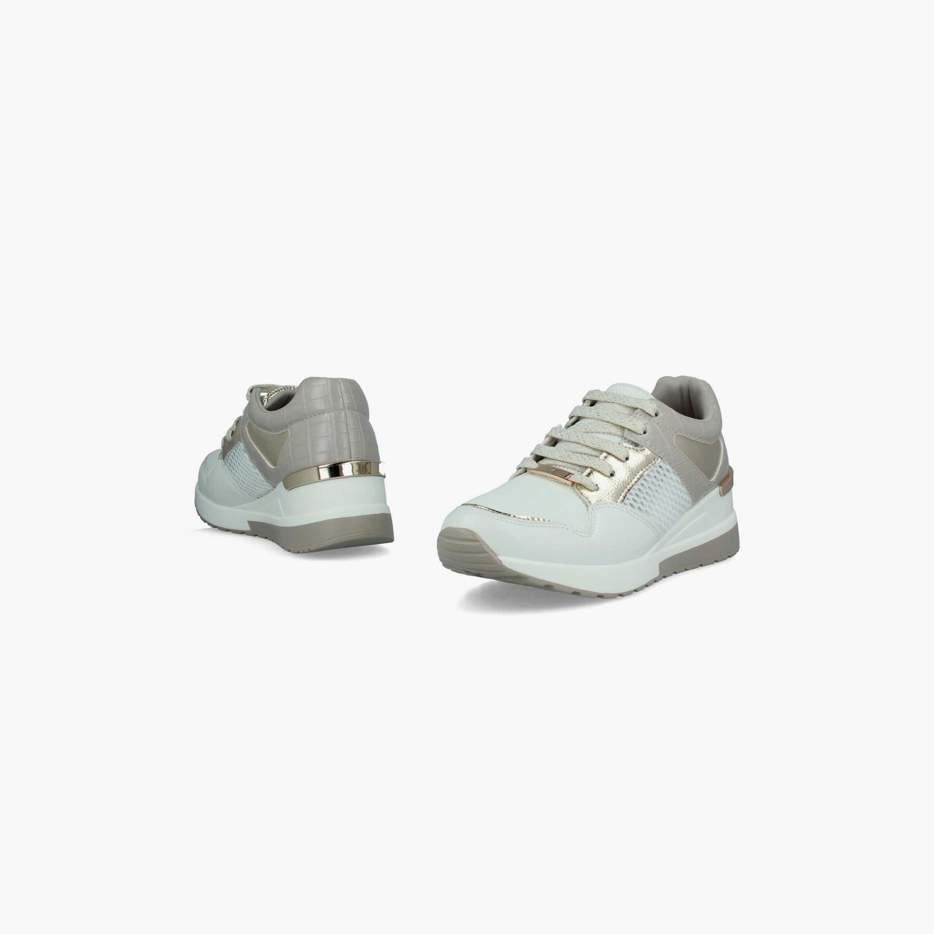 Menbur Women's Reptile Print Low Ankle Sneakers with Metallic design | 21370-women-shoes-sneakers-image-4
