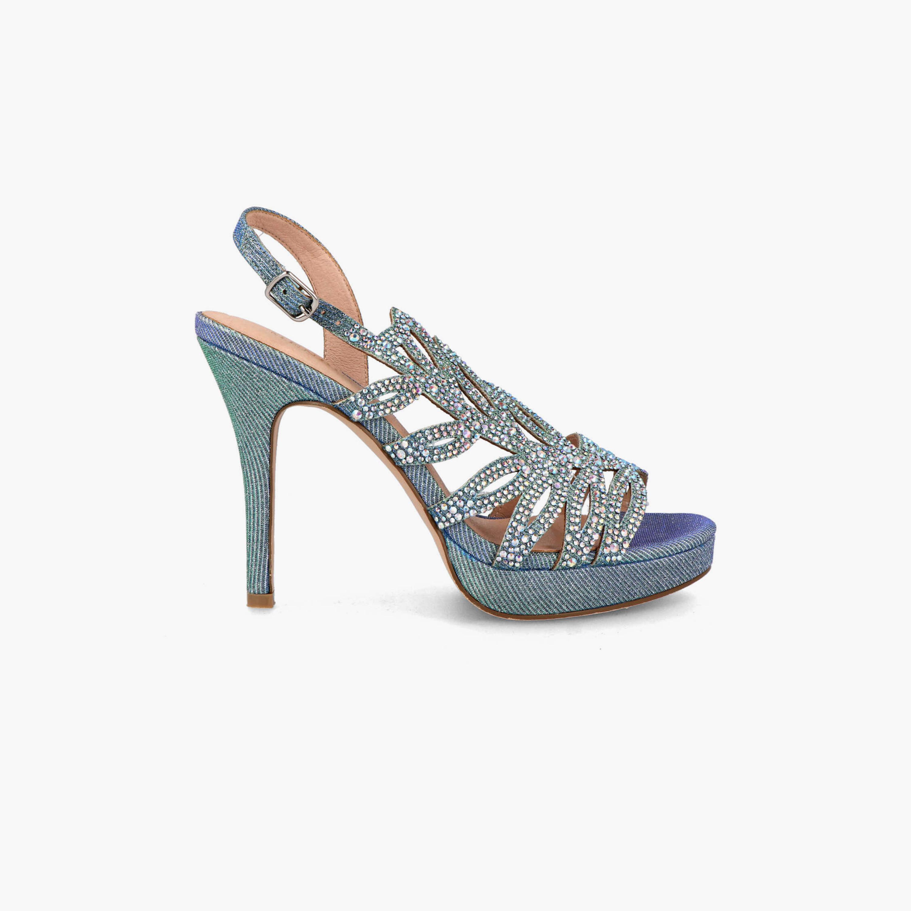 Menbur Women's Metallic Stiletto Heels with Rhinestone Accent | 21397-women-shoes-heels-image-1