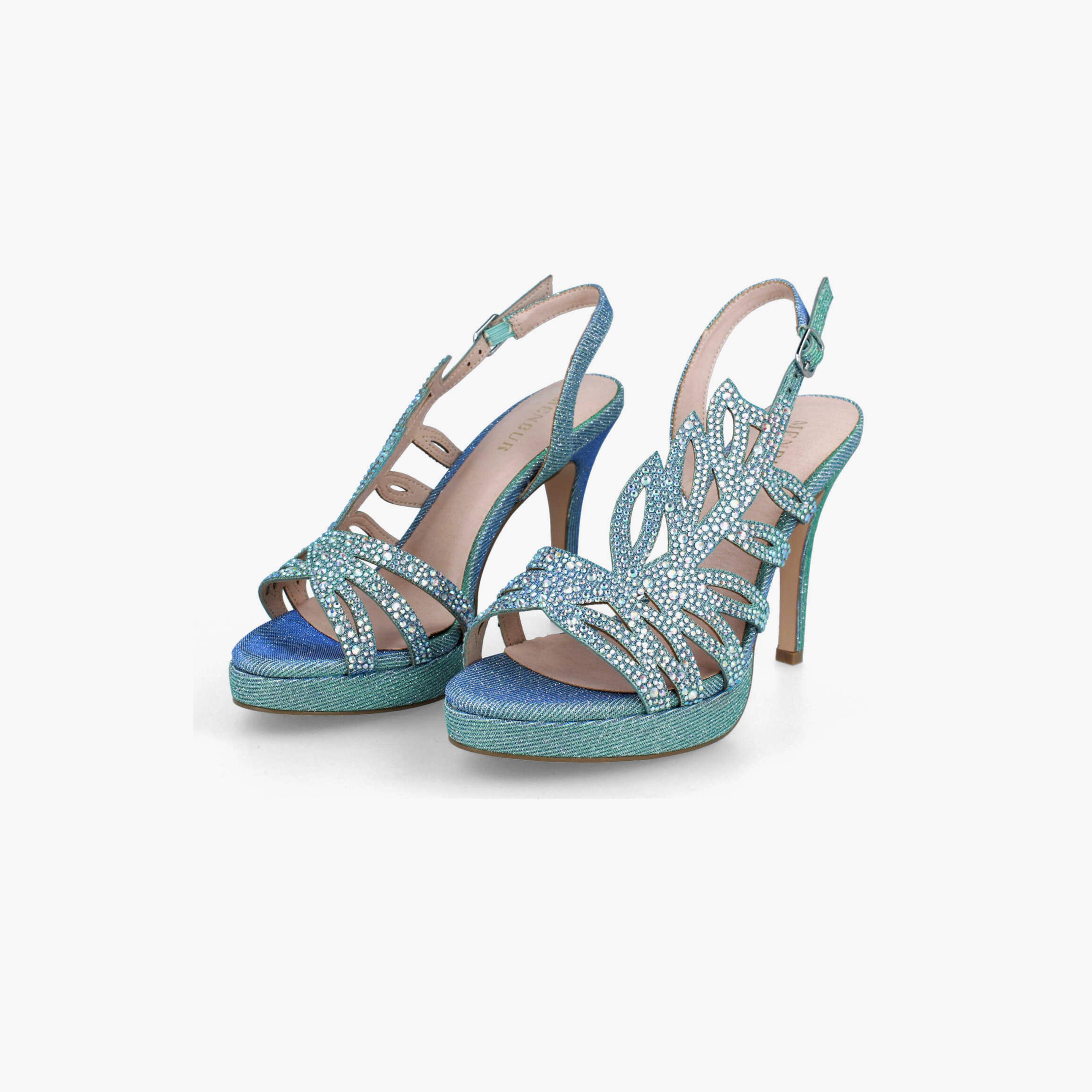 Menbur Women's Metallic Stiletto Heels with Rhinestone Accent | 21397-women-shoes-heels-image-3