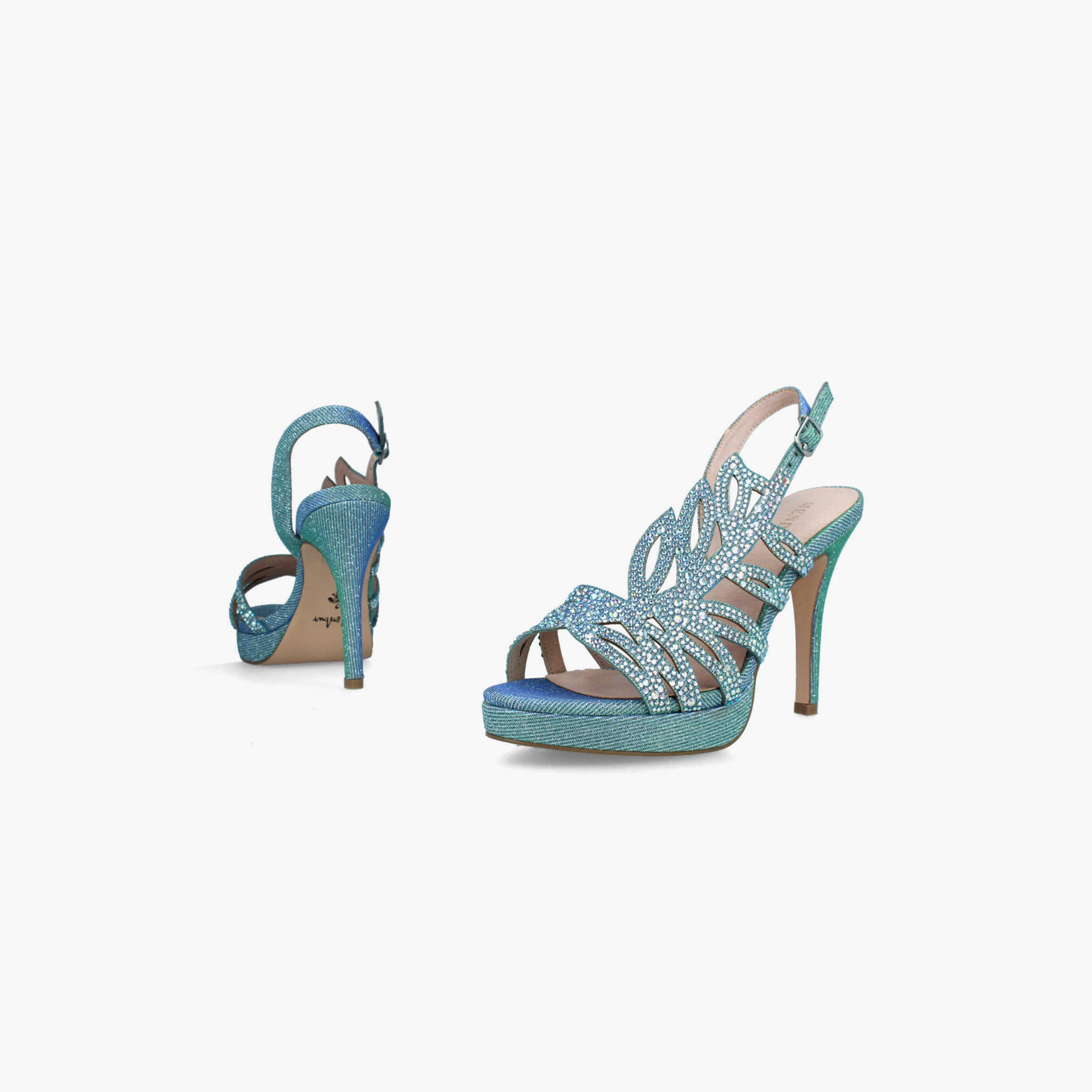 Menbur Women's Metallic Stiletto Heels with Rhinestone Accent | 21397-women-shoes-heels-image-4