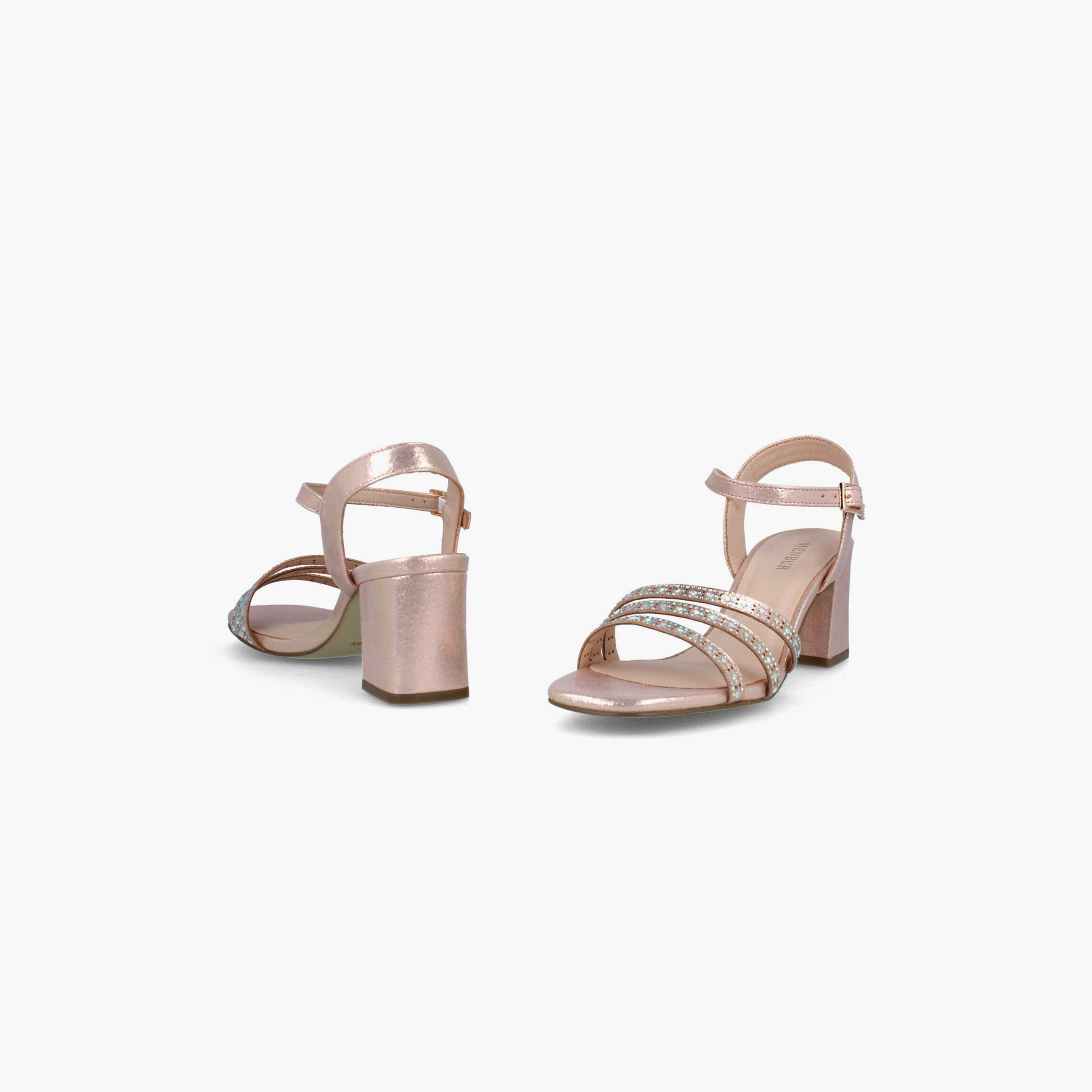 Menbur Women's Metallic Block Heels with Rhinestone Accent | 21414-women-shoes-heels-image-4