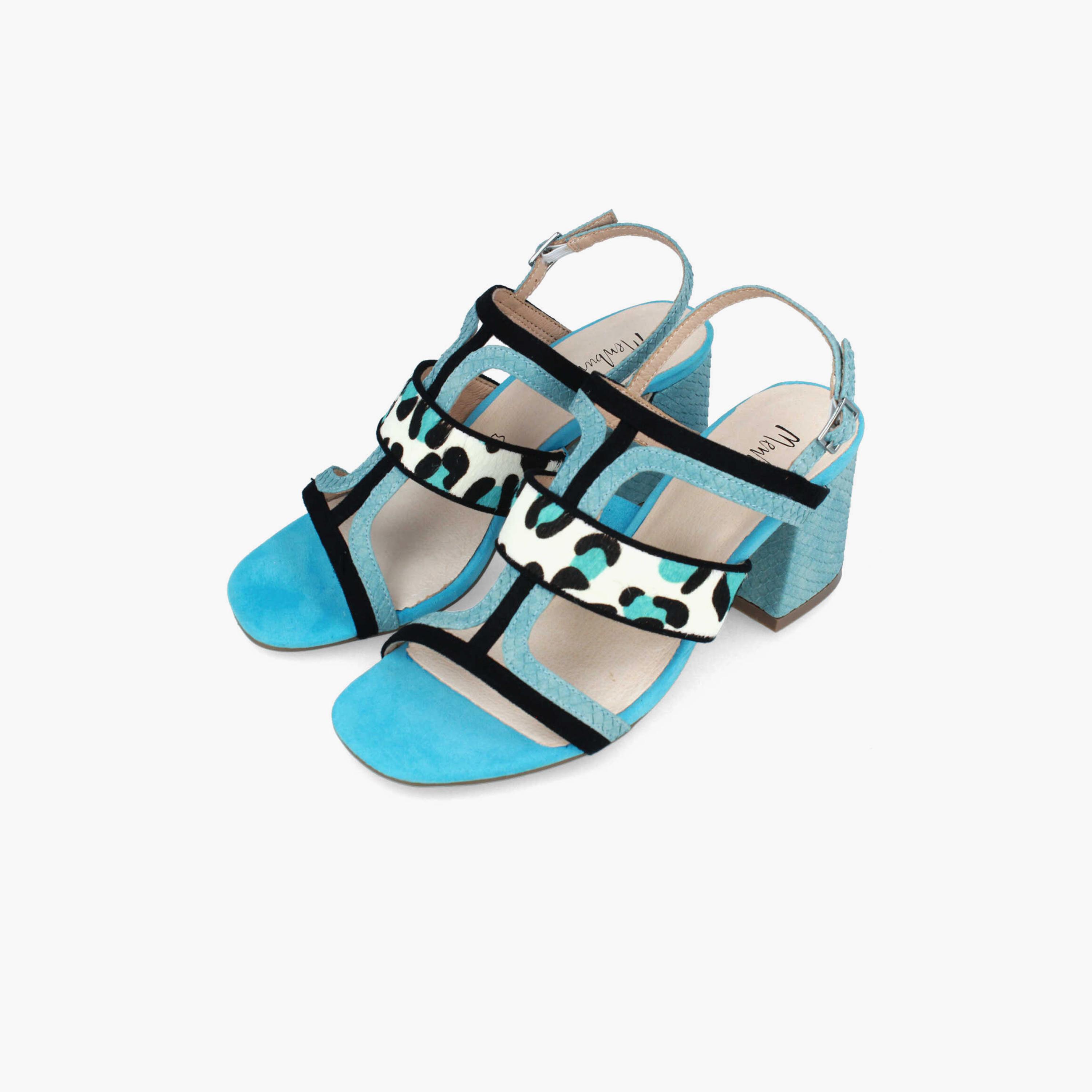 Menbur Women's Animal Print Block Heels with Strap | 21428-women-shoes-heels-image-2