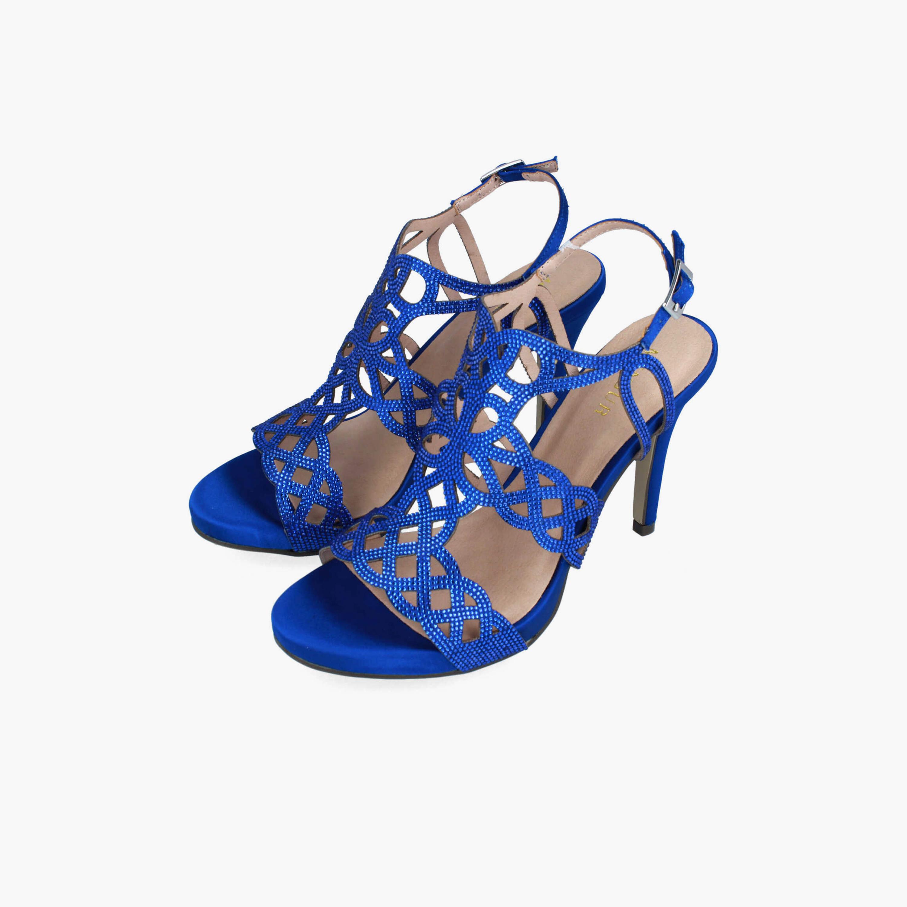 Menbur Women's Metallic Stiletto Heels with Rhinestone Accent | 21472-women-shoes-heels-image-2