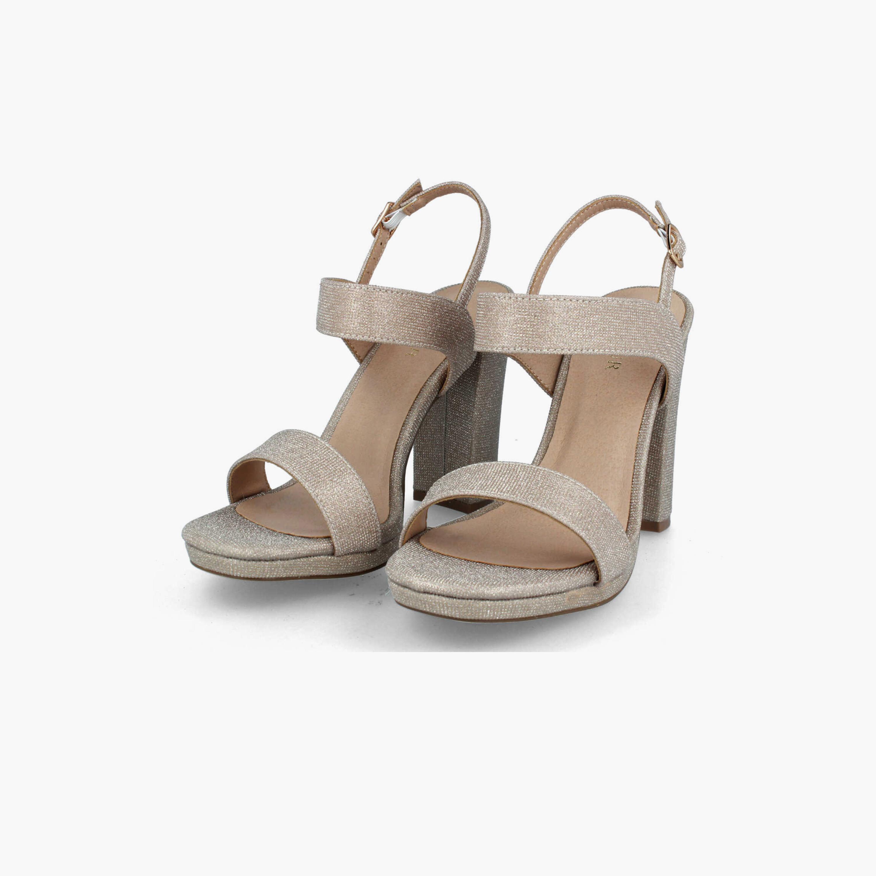 Menbur Women's Metallic Block Heels with Strap | 21519-women-shoes-heels-image-3