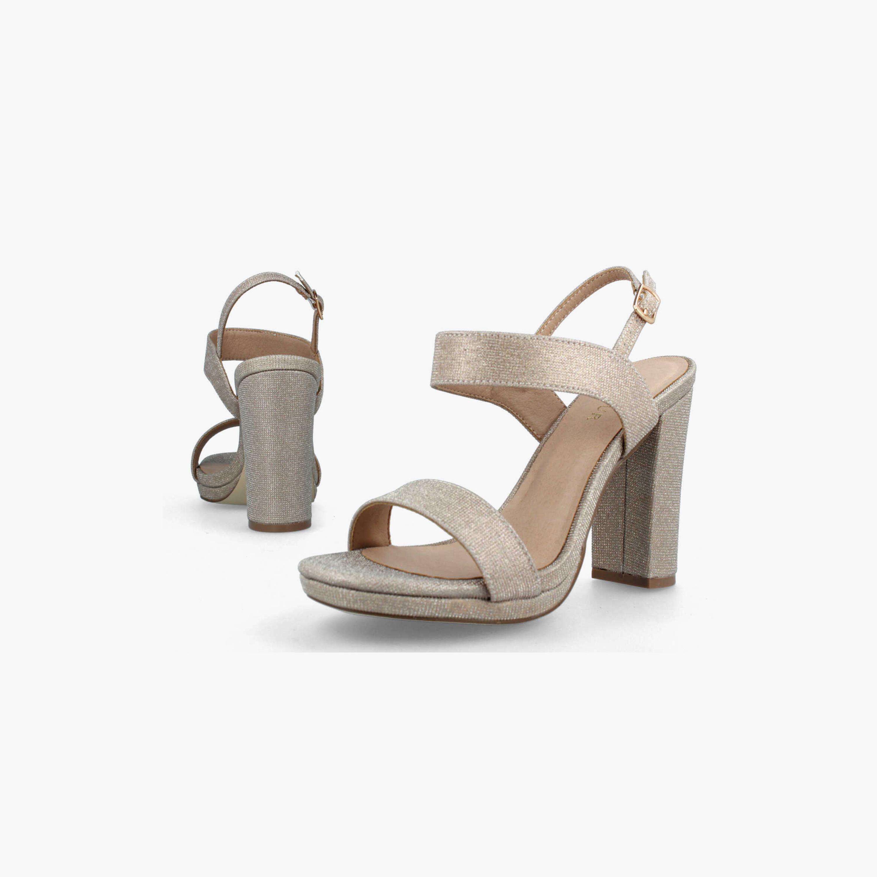 Menbur Women's Metallic Block Heels with Strap | 21519-women-shoes-heels-image-4