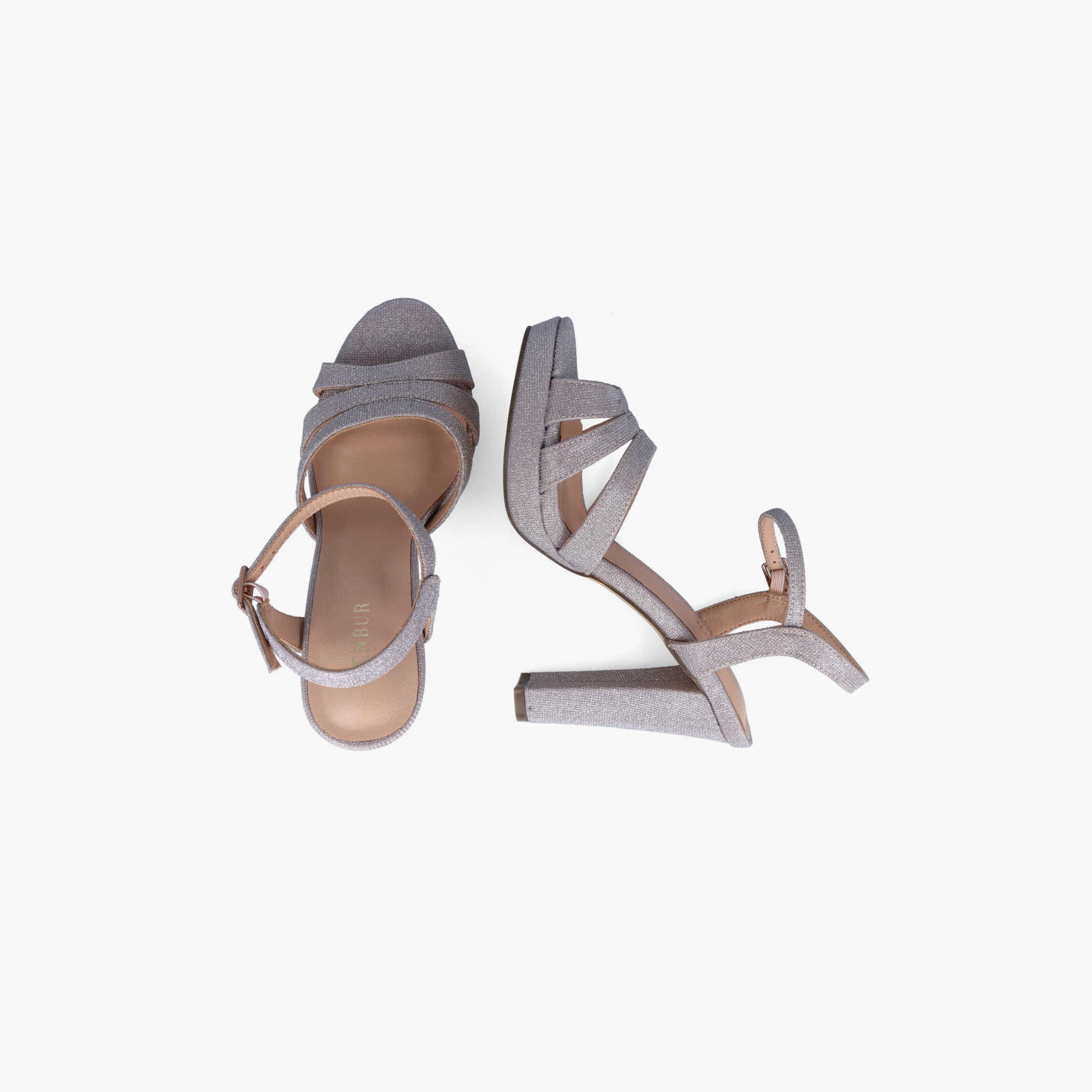 Menbur Women's Glitter Block Heels with Strap | 21527-women-shoes-heels-image-2
