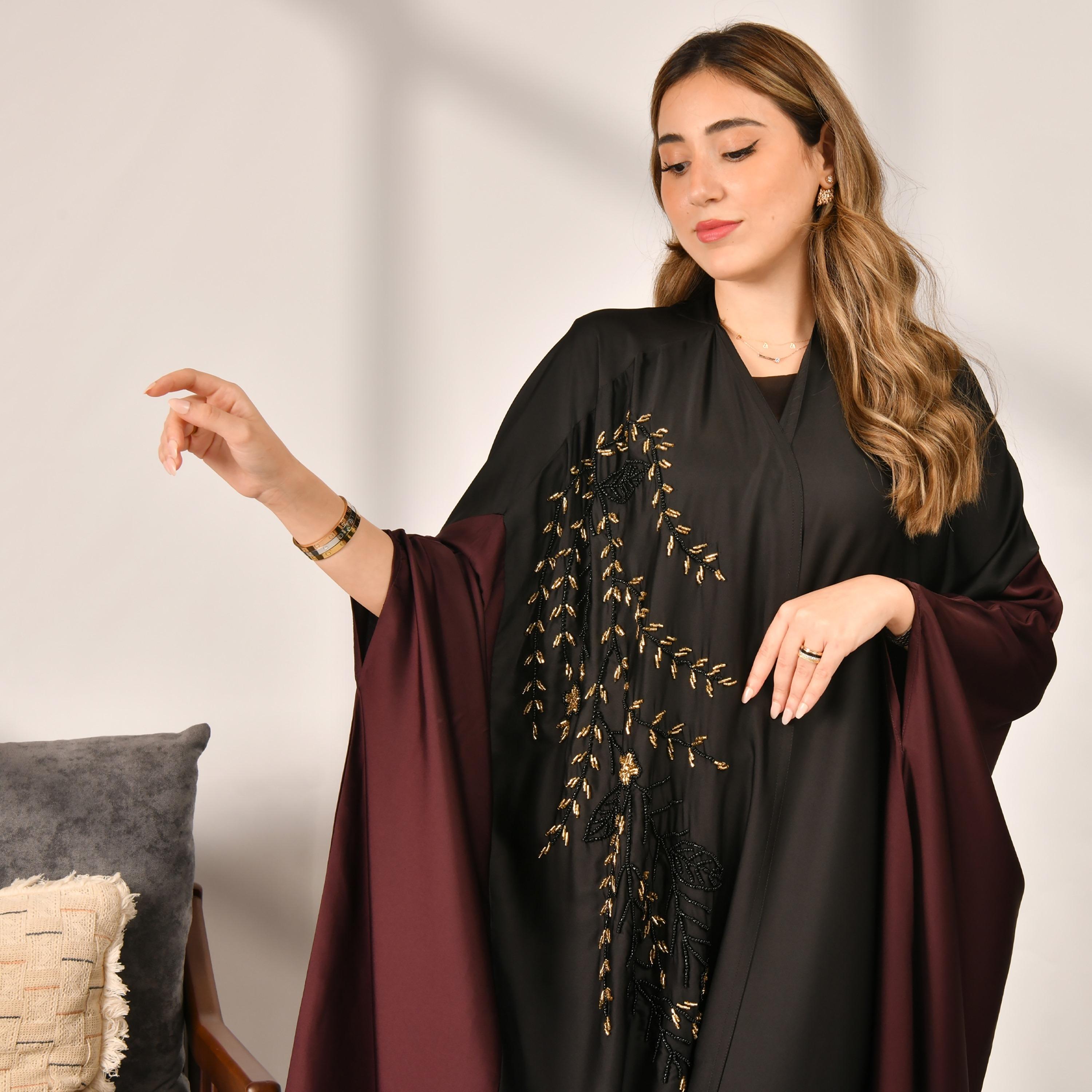 Hawraa Beaded Abaya with Hijab-women-arabicclothing-abayas-image-2