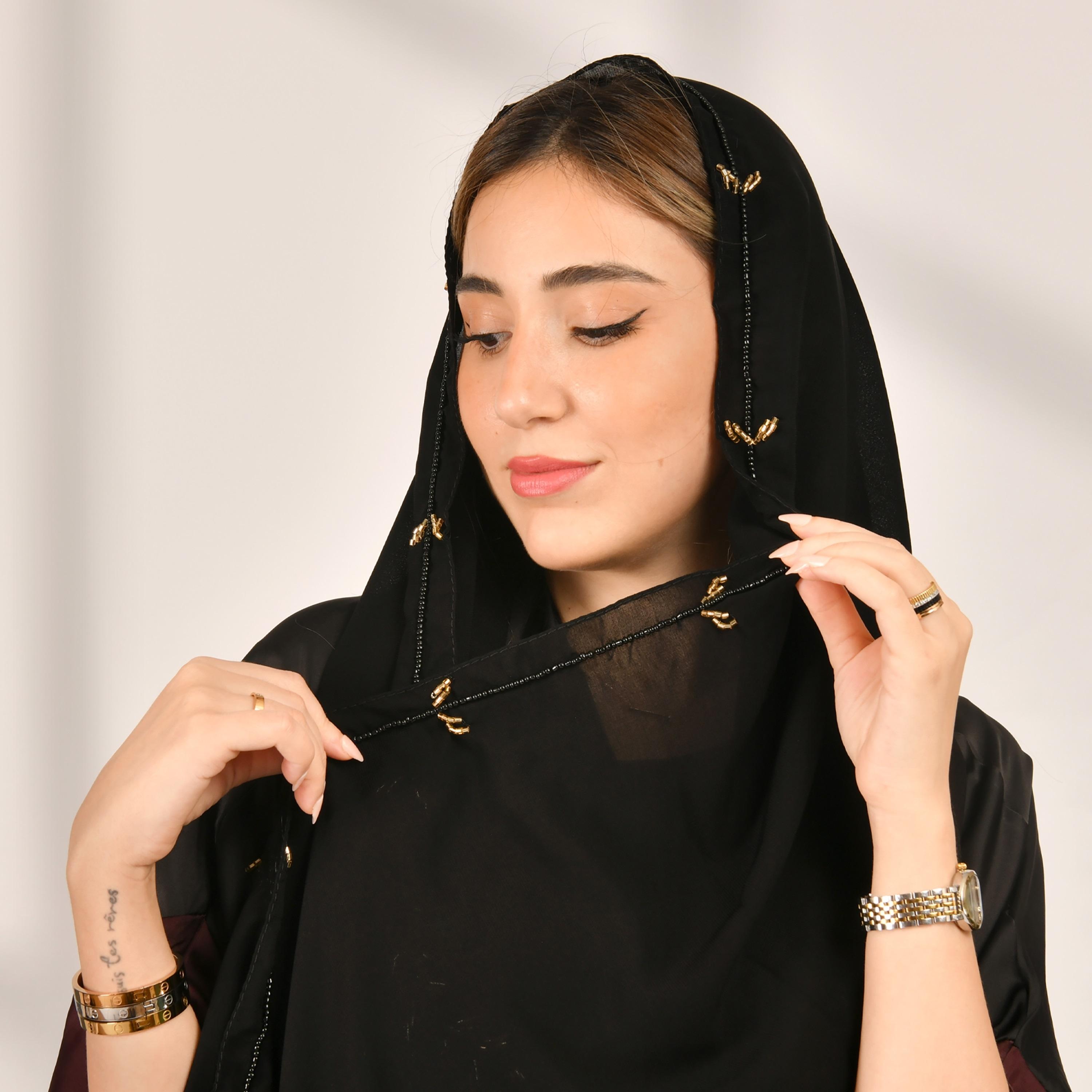 Hawraa Beaded Abaya with Hijab-women-arabicclothing-abayas-image-3
