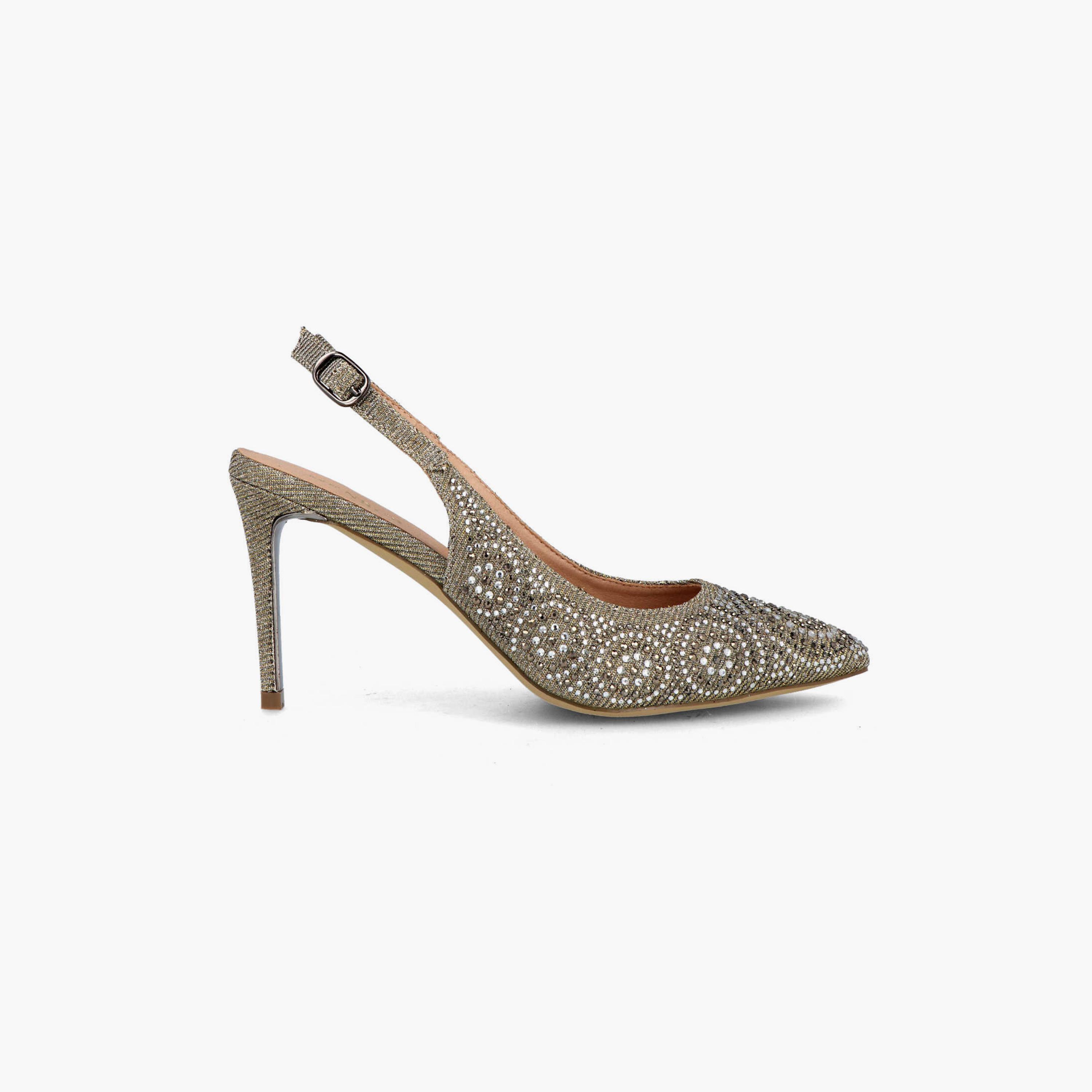 Menbur Women's Metallic Pumps with Embellishment | 21544-women-shoes-heels-image-1