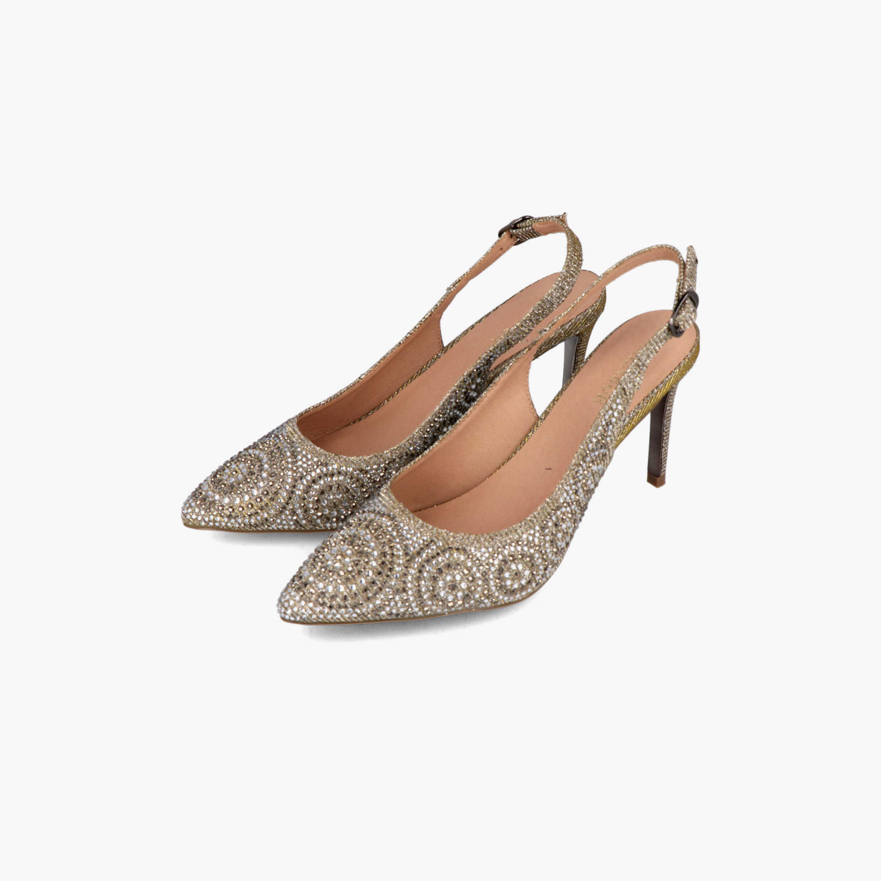 Menbur Women's Metallic Pumps with Embellishment | 21544-women-shoes-heels-image-2
