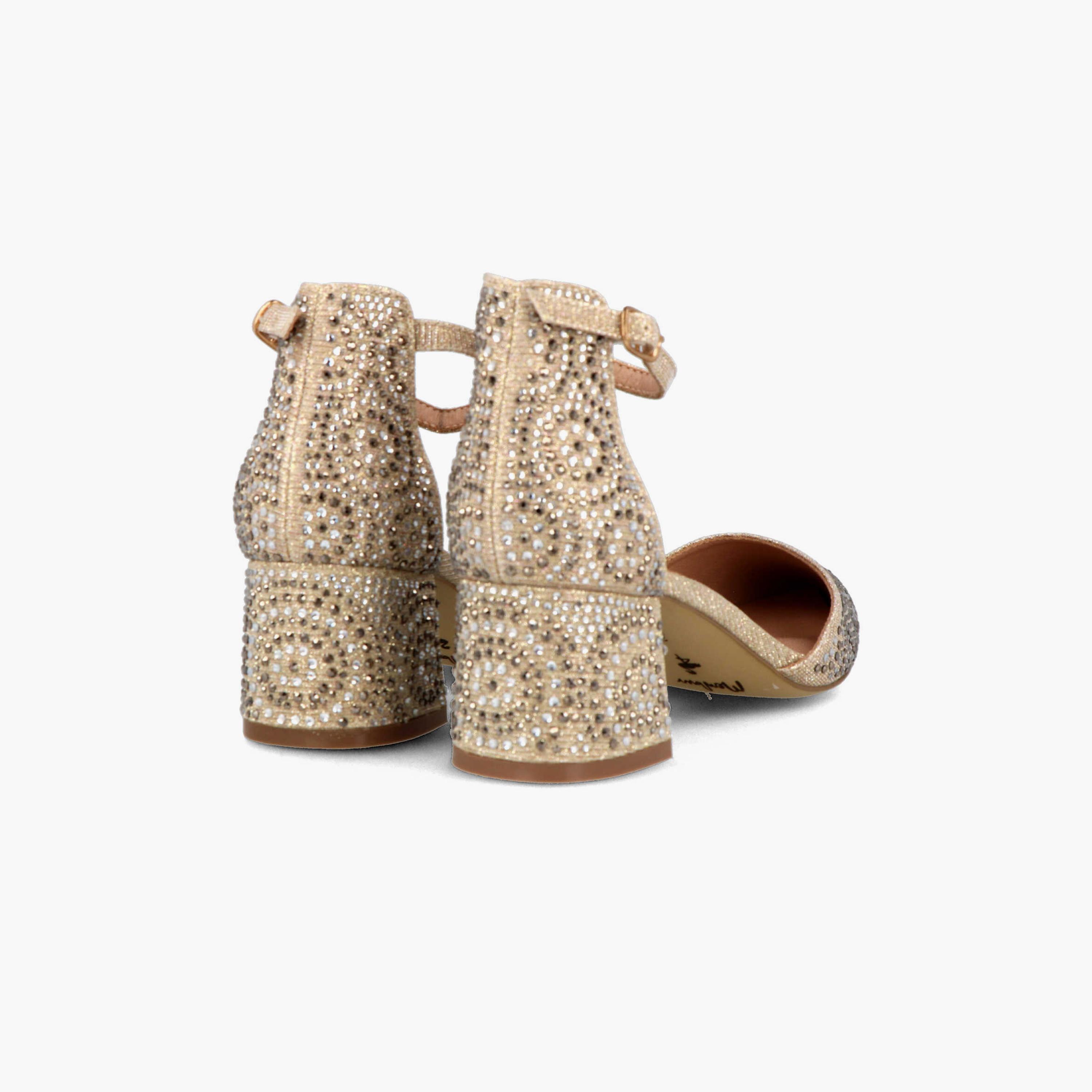 Menbur Women's Metallic Block Heels with Rhinestone Accent | 21545-women-shoes-heels-image-3