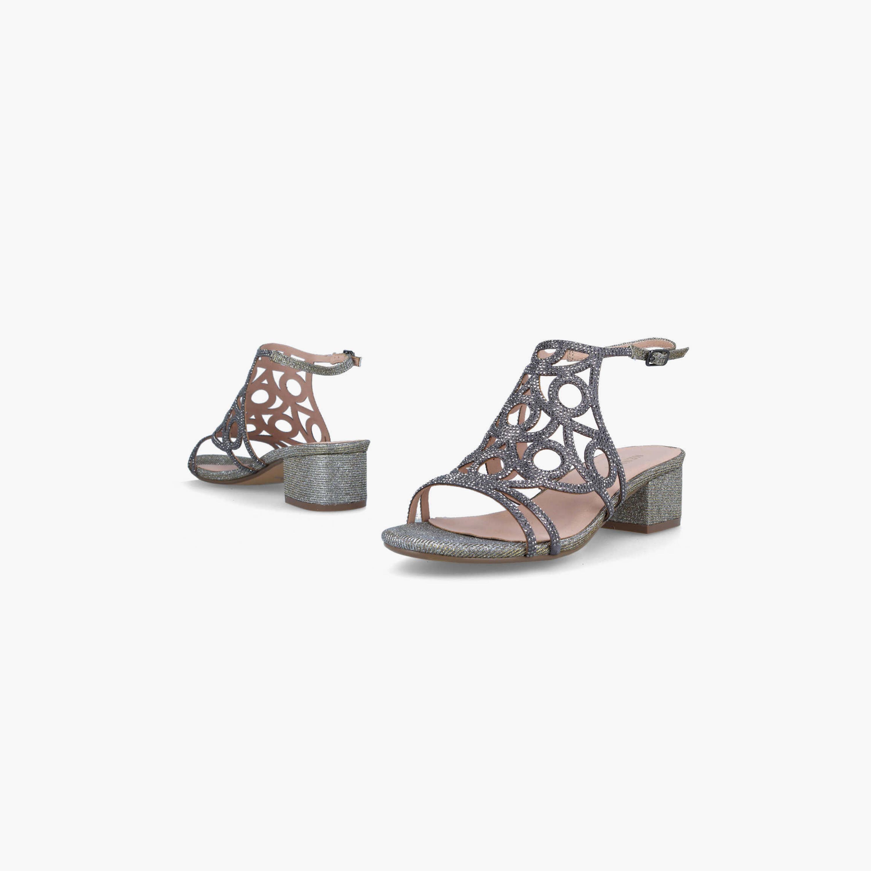 Menbur Women's Metallic Block Heels with Rhinestone Accent | 21590-women-shoes-heels-image-4