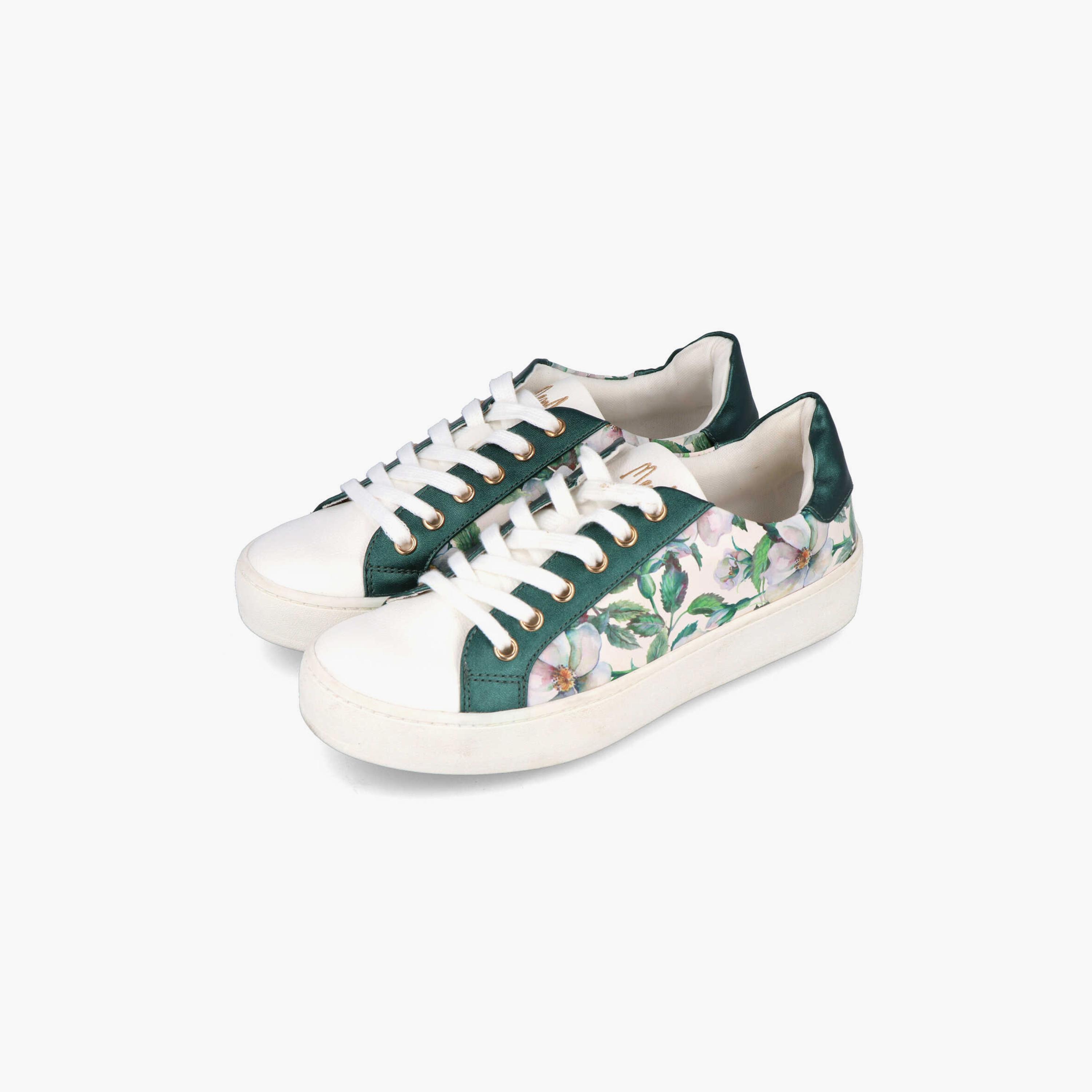 Menbur Women's Floral Low Ankle Sneakers with Round Toe | 21622-women-shoes-sneakers-image-2