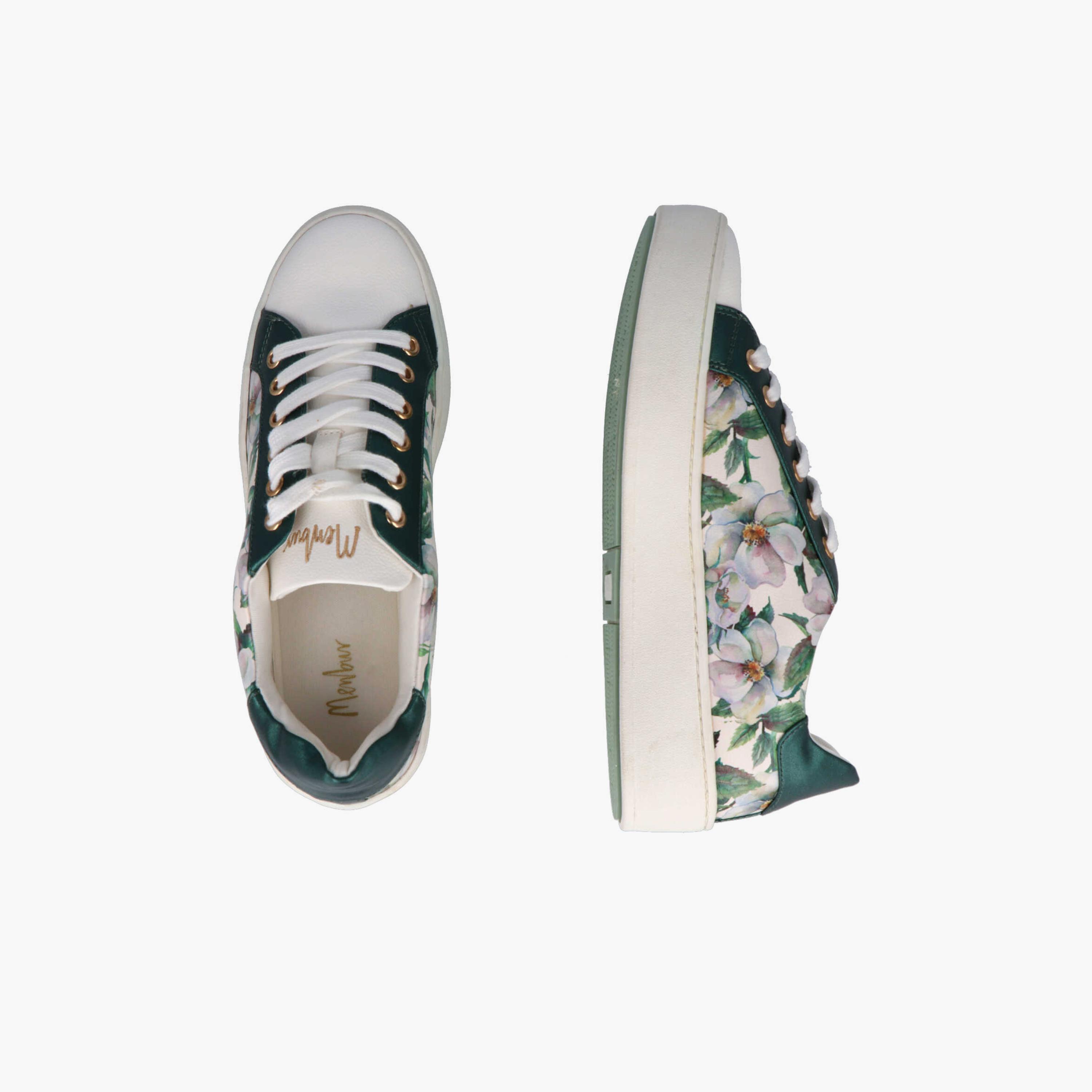 Menbur Women's Floral Low Ankle Sneakers with Round Toe | 21622-women-shoes-sneakers-image-4