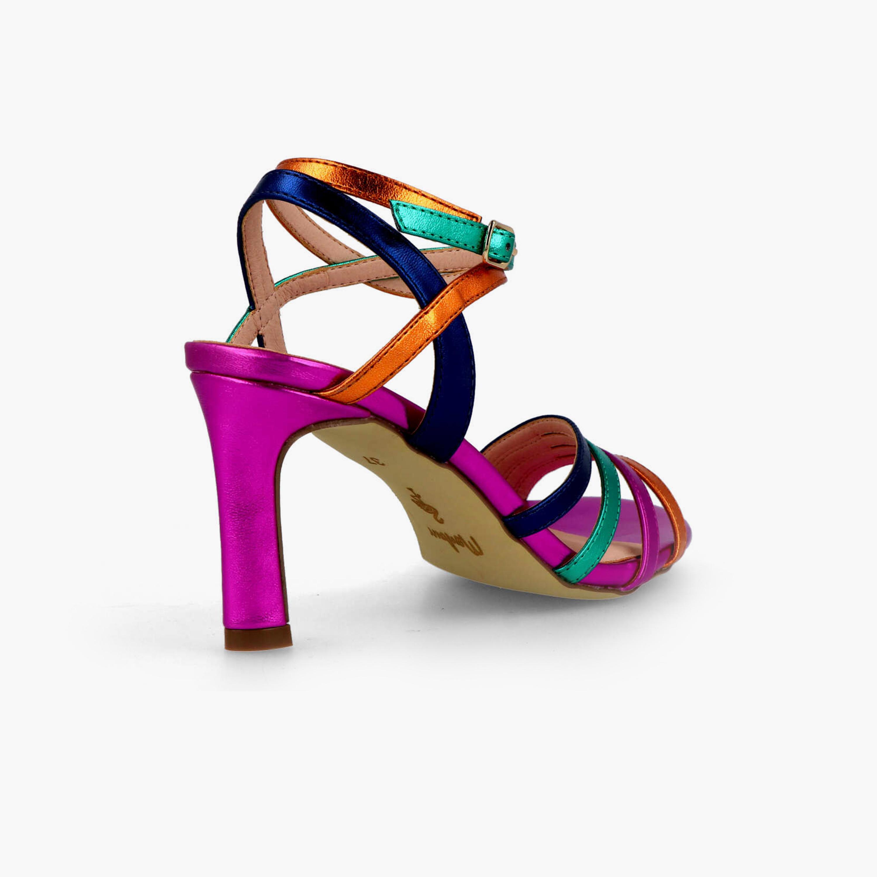 Menbur Women's Metallic Stiletto Heels with Strap | 21626-women-shoes-heels-image-3