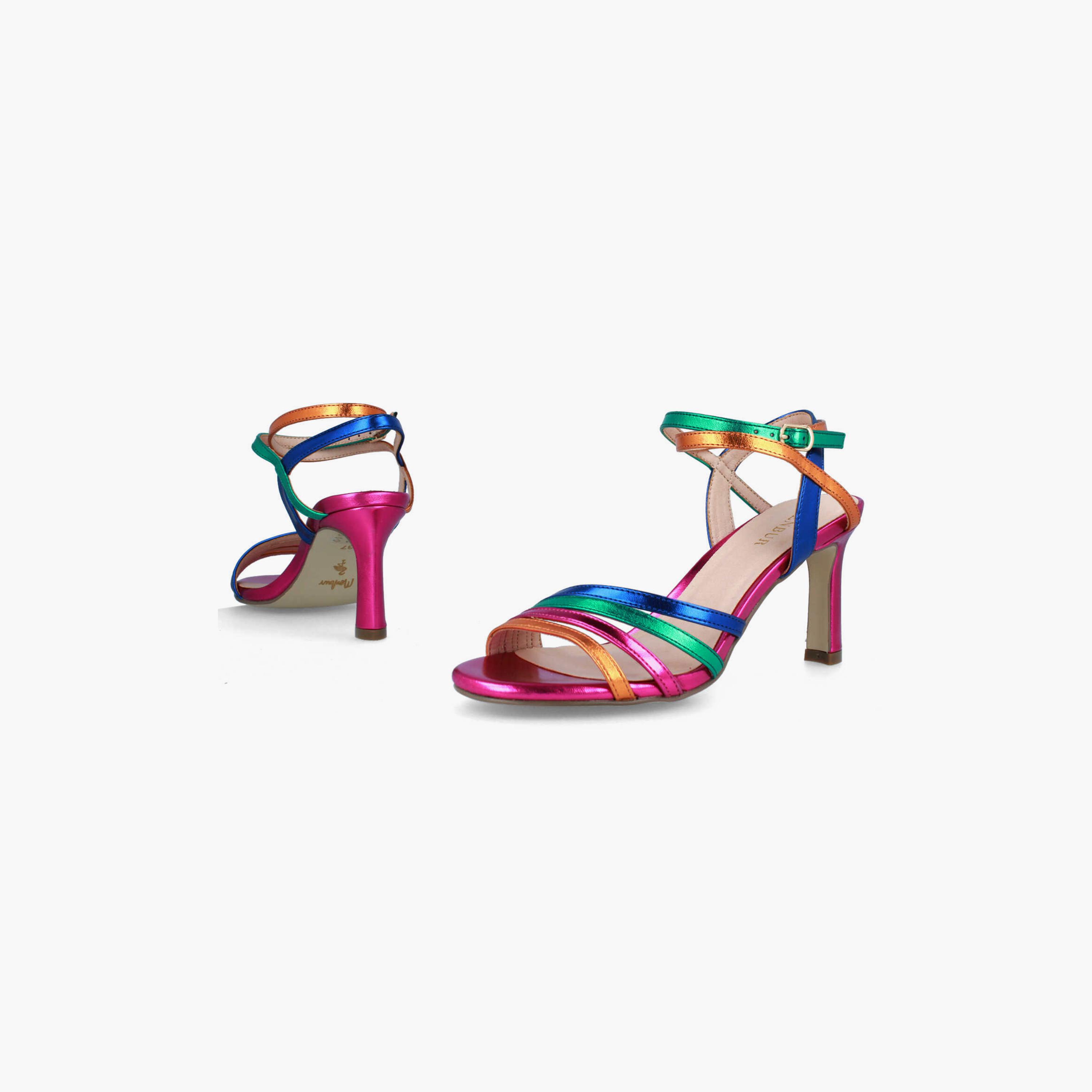 Menbur Women's Metallic Stiletto Heels with Strap | 21626-women-shoes-heels-image-4