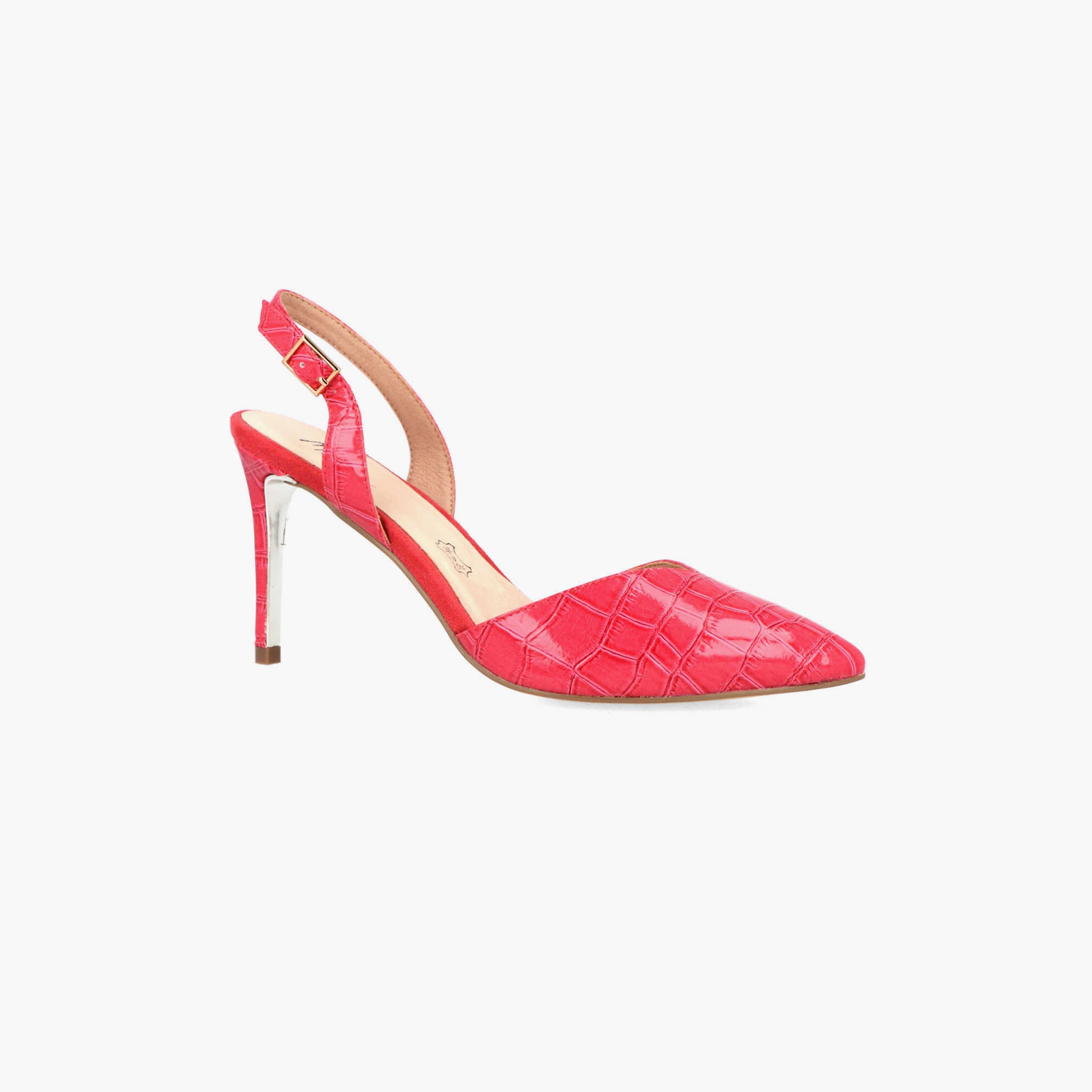 Menbur Women's Reptile Print Pumps with Strap | 21634-women-shoes-heels-image-1