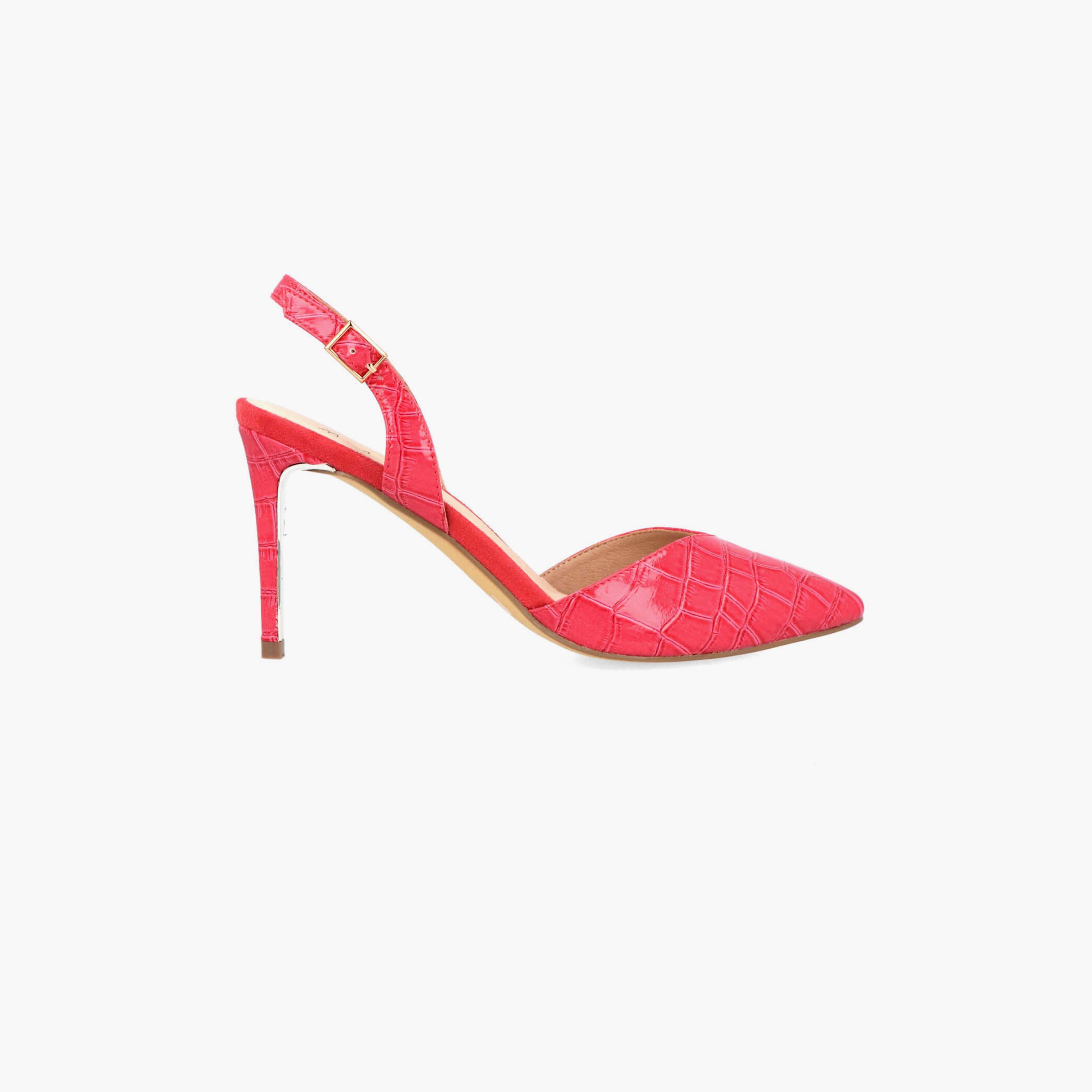 Menbur Women's Reptile Print Pumps with Strap | 21634-women-shoes-heels-image-2