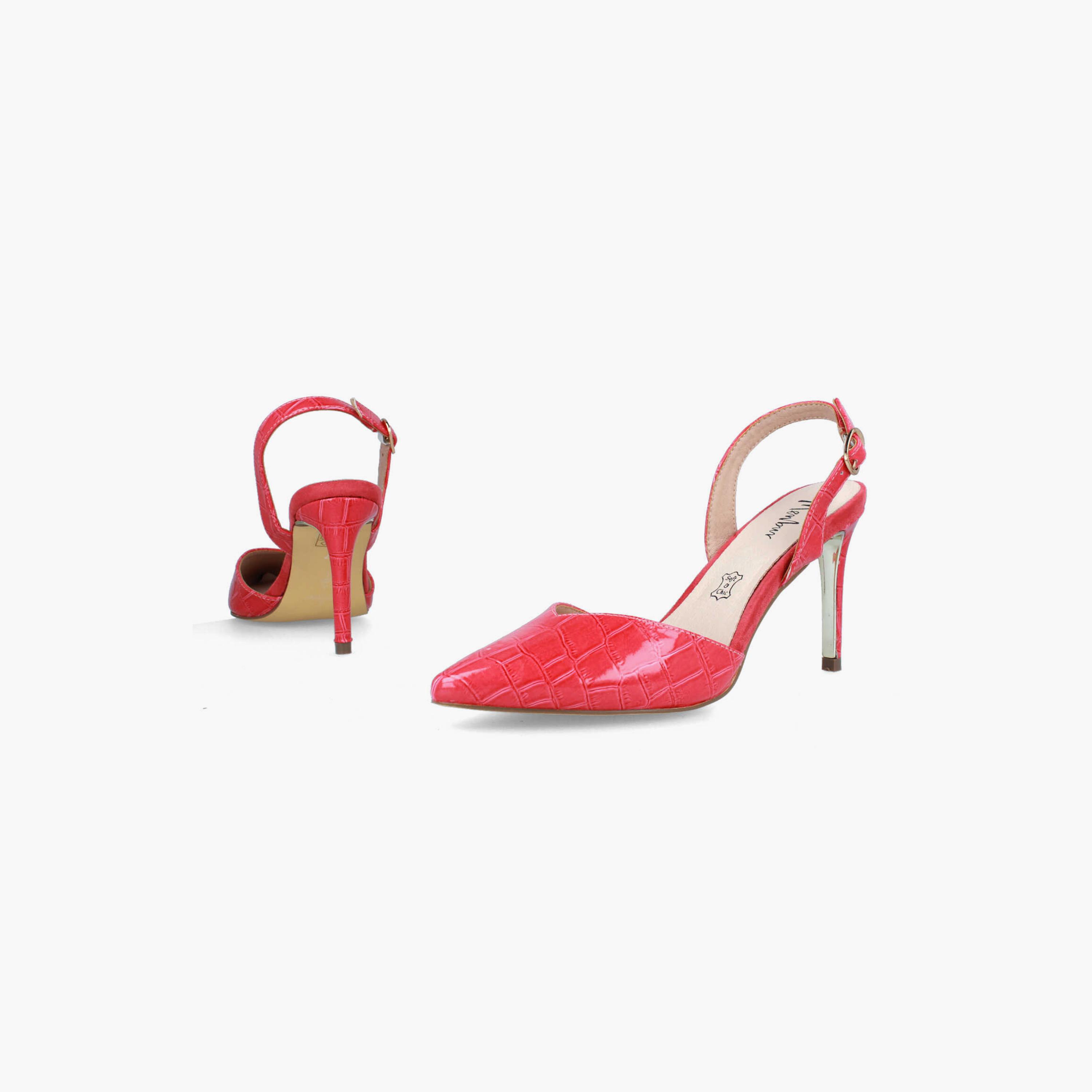 Menbur Women's Reptile Print Pumps with Strap | 21634-women-shoes-heels-image-4