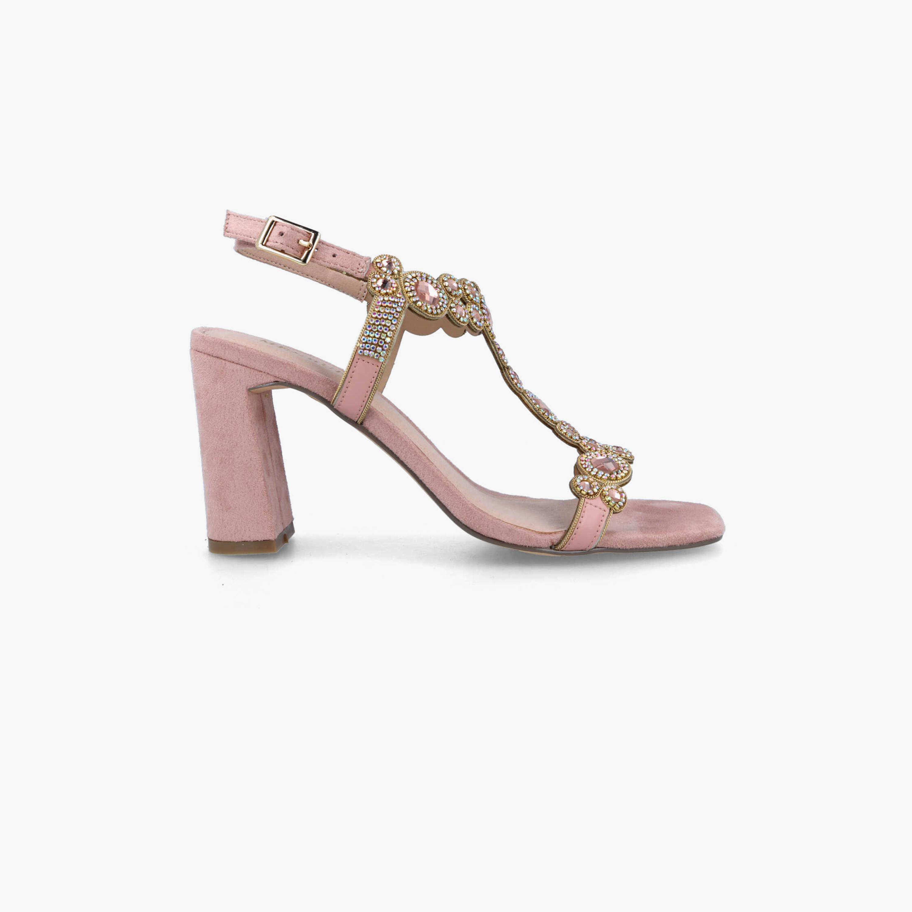 Menbur Women's Block Heels with Embellishment | 21651-women-shoes-heels-image-1