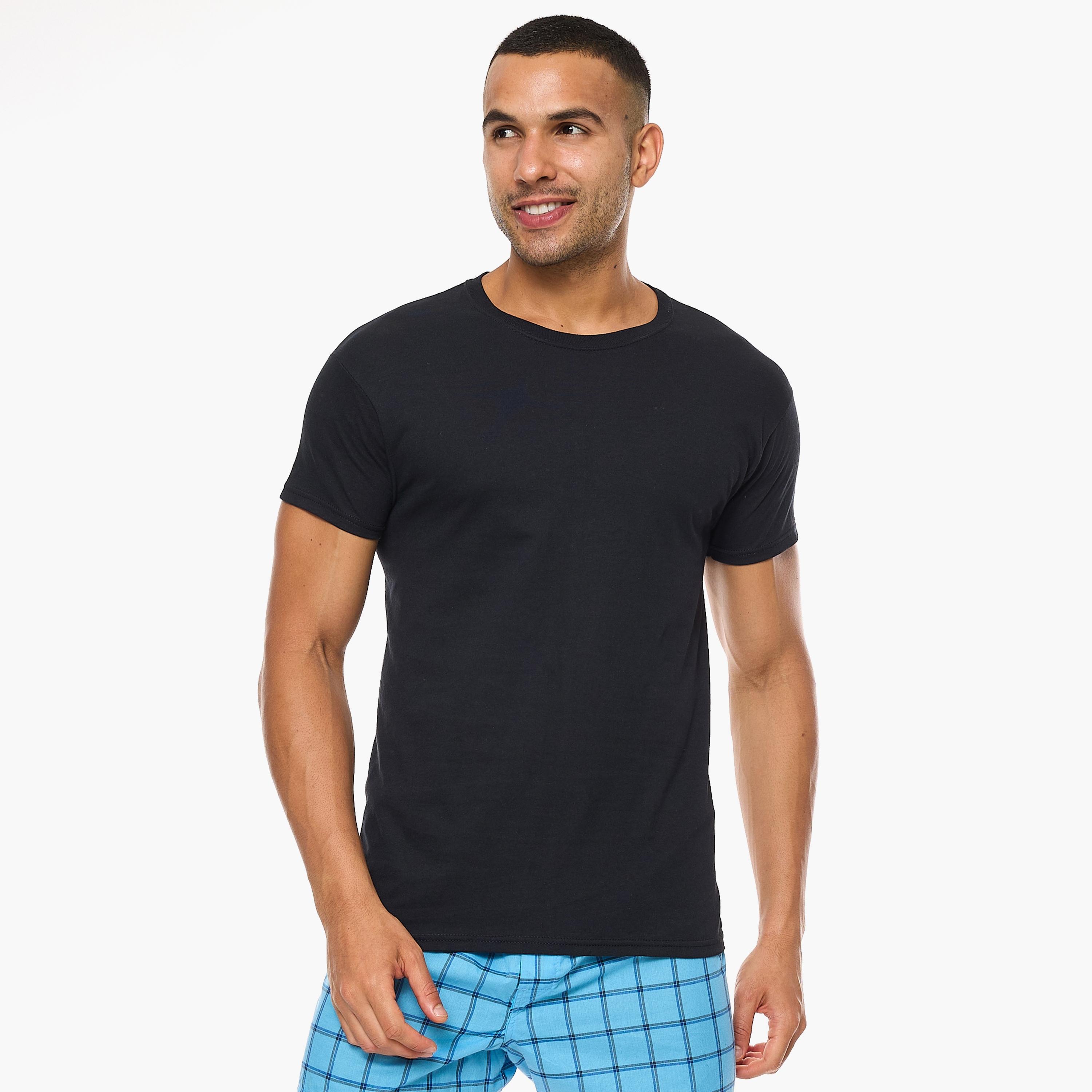 مجموعة هنس المتنوعة المكونة من 2 تي شيرت رجالي سادة بياقة دائرية وأكمام قصيرة-men-clothing-tshirtsandpolos-tshirts-image-3