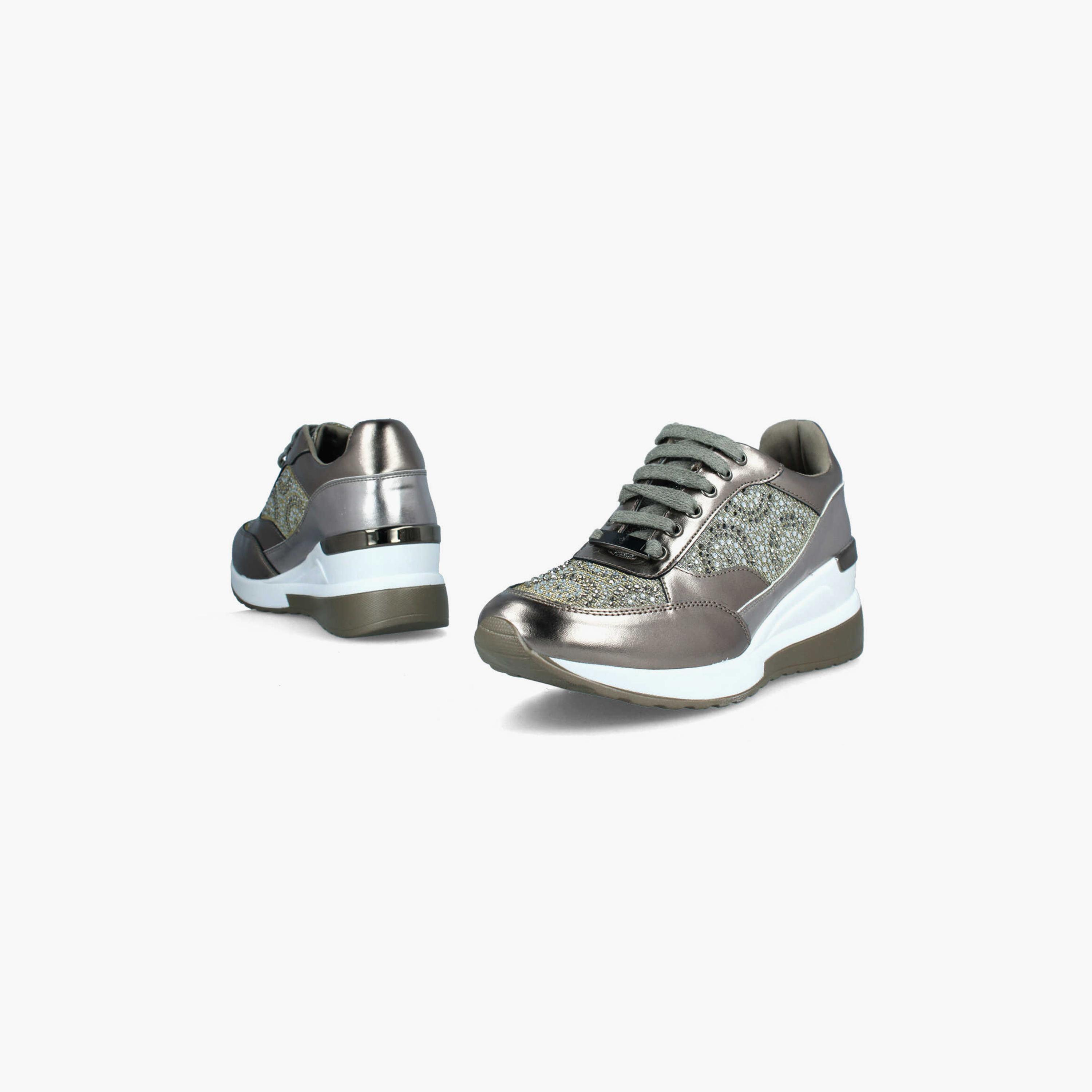Menbur Women's Metallic Low Ankle Sneakers with Rhinestone Accent | 21665-women-shoes-sneakers-image-4