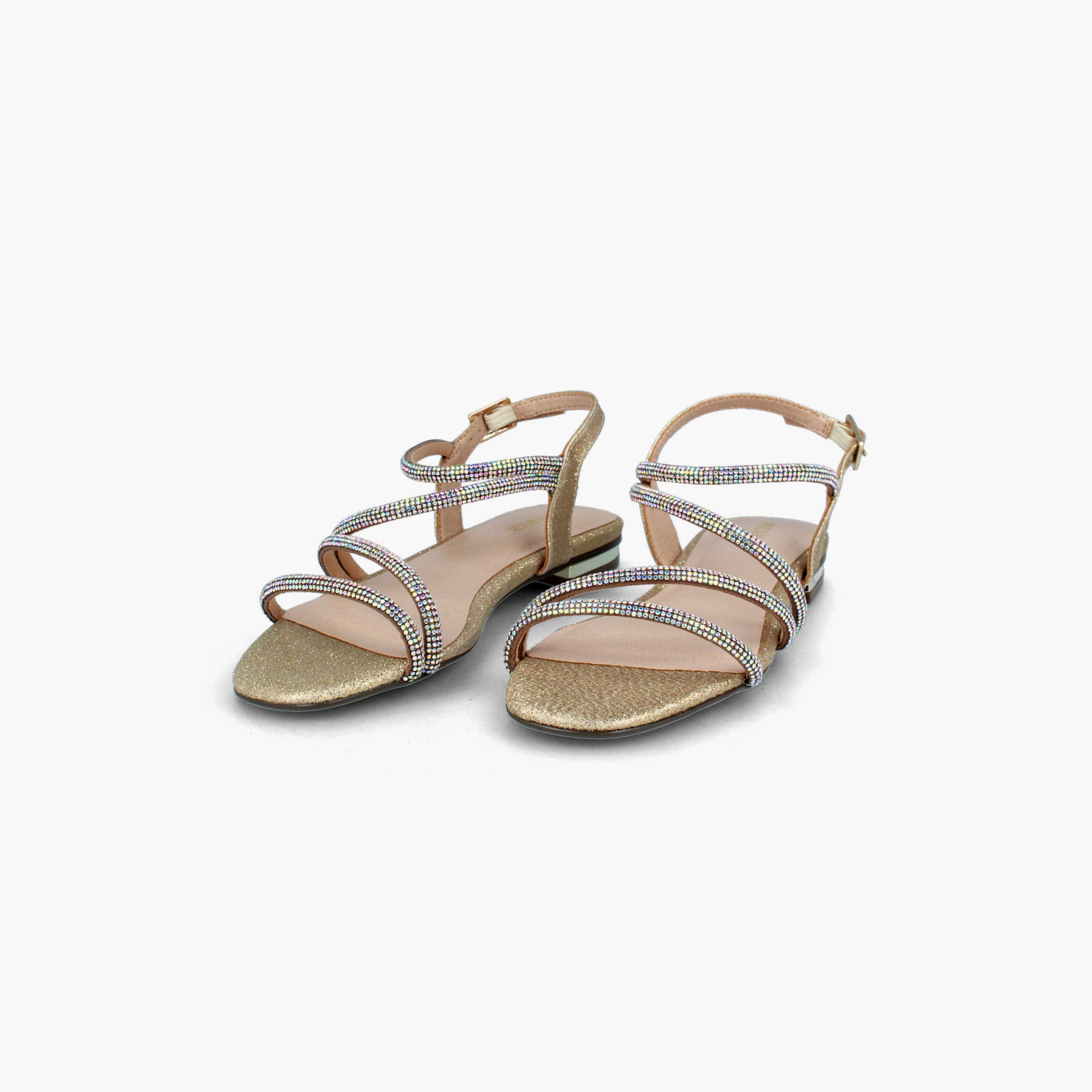 مينبور- حذاء نسائي بكعب مربع مزخرف ولمعة معدنية | 21684-women-shoes-heels-image-2