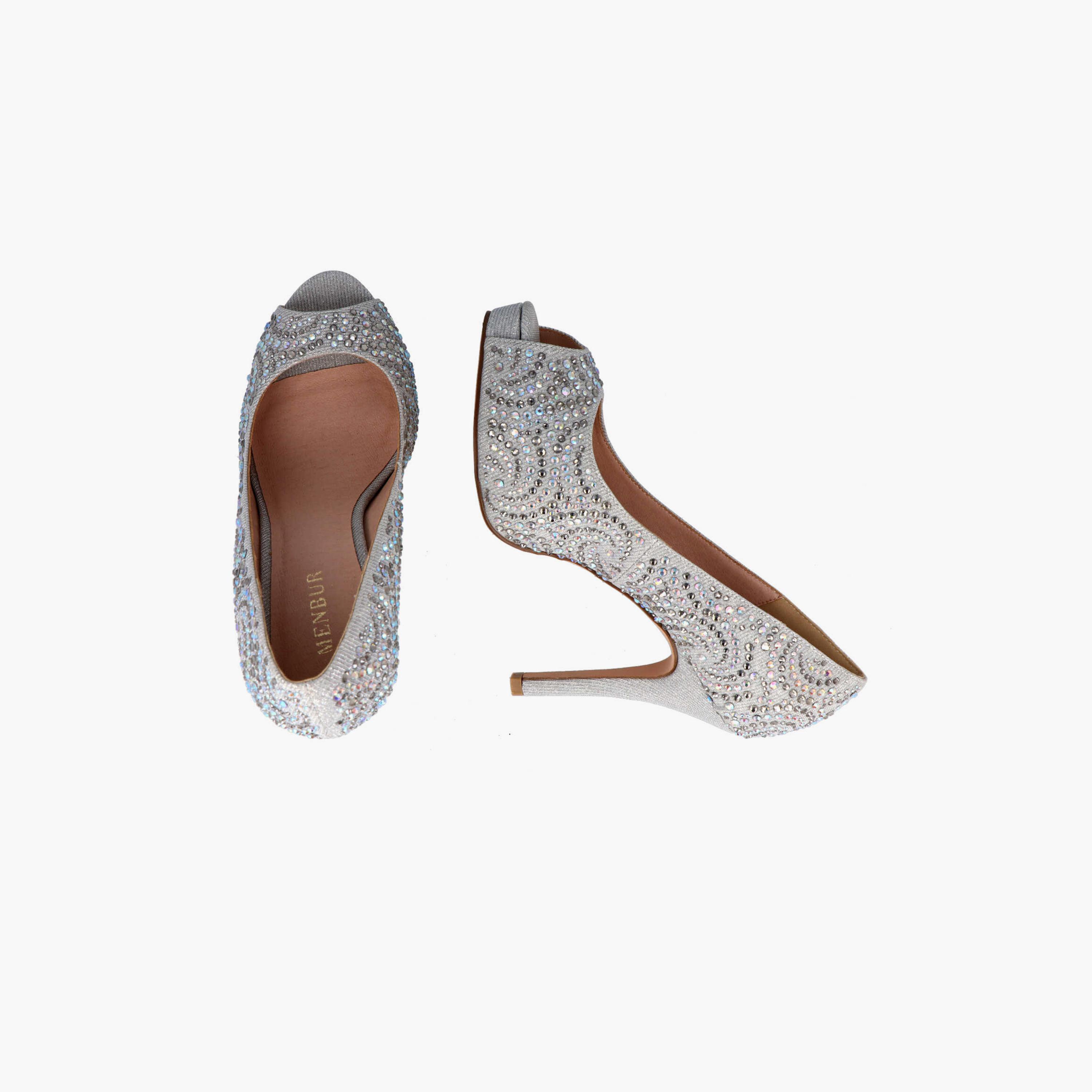 Menbur Women's Metallic Pumps with Rhinestone Accent | 21699-women-shoes-heels-image-4