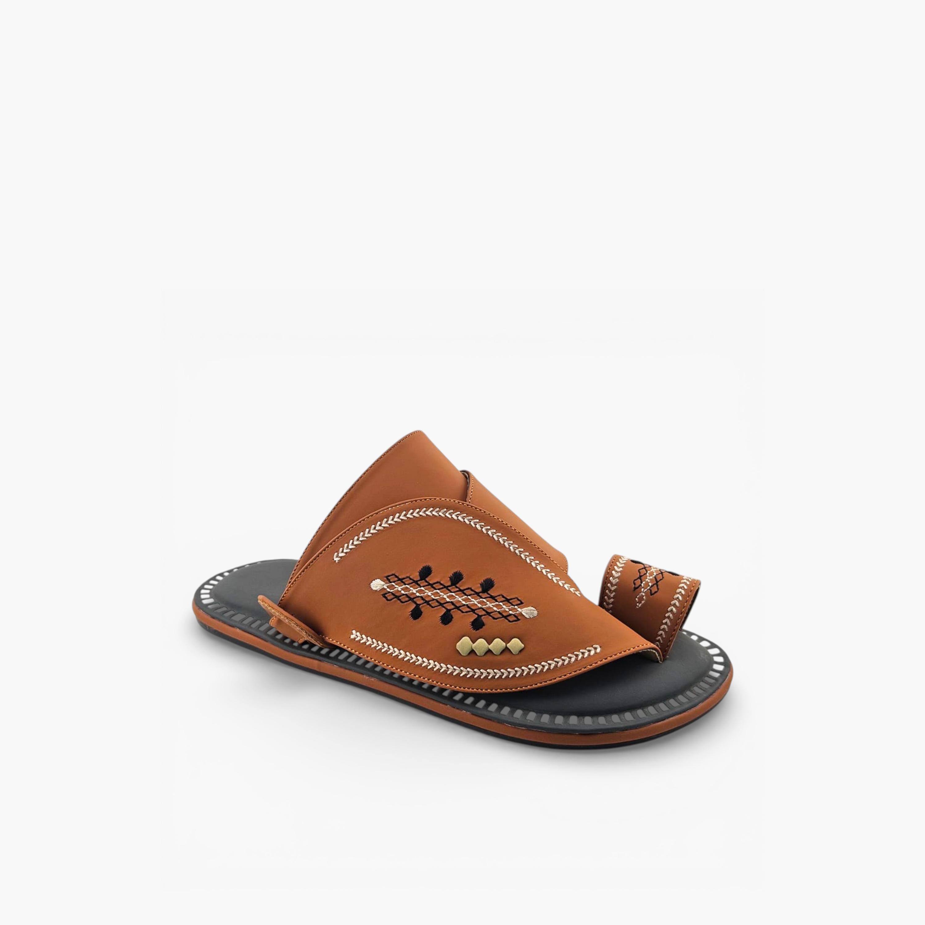 Al Fanoos Mens Slip-On Lumiere Arabic Sandals | 216-men-shoes-sandals-image-1