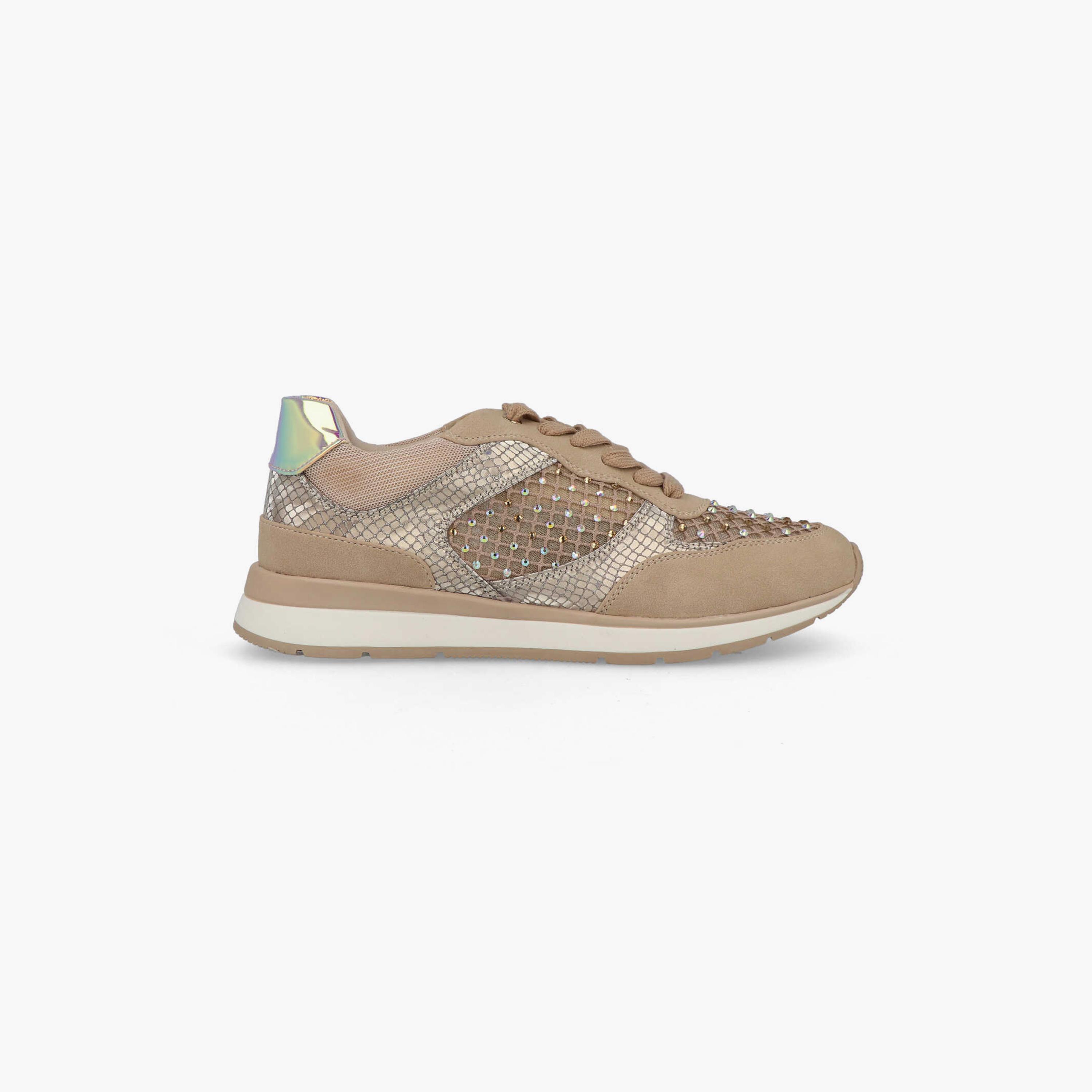 Menbur Women's Reptile Print Low Ankle Sneakers with Rhinestone Accent | 21707-women-shoes-sneakers-image-1