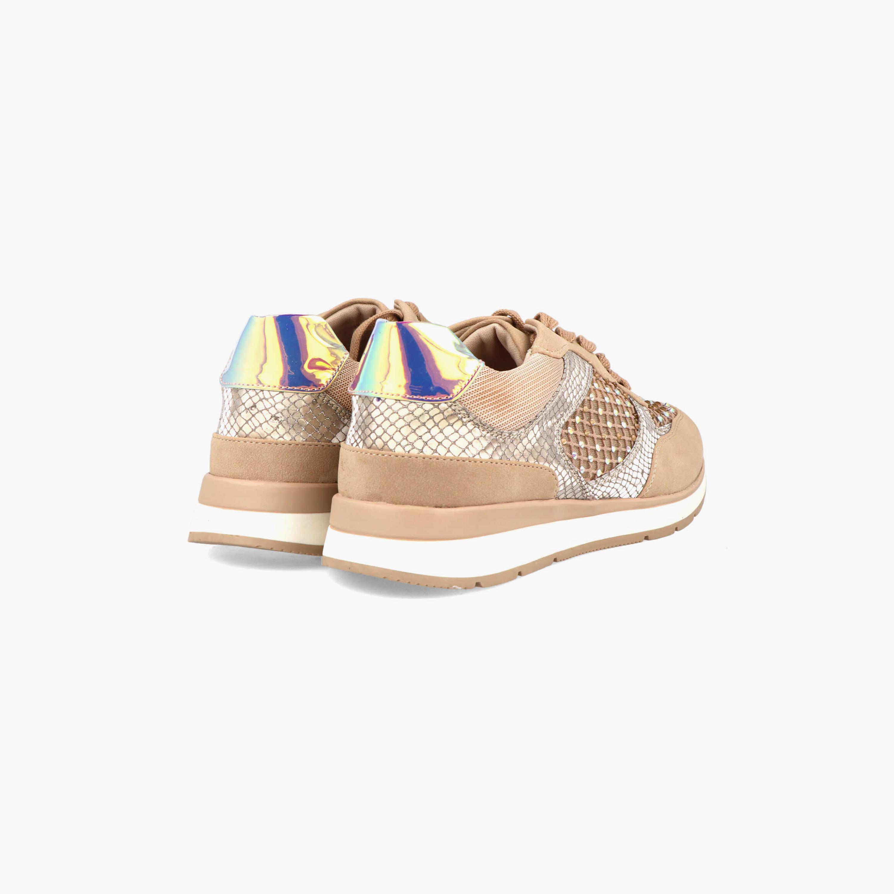 Menbur Women's Reptile Print Low Ankle Sneakers with Rhinestone Accent | 21707-women-shoes-sneakers-image-3