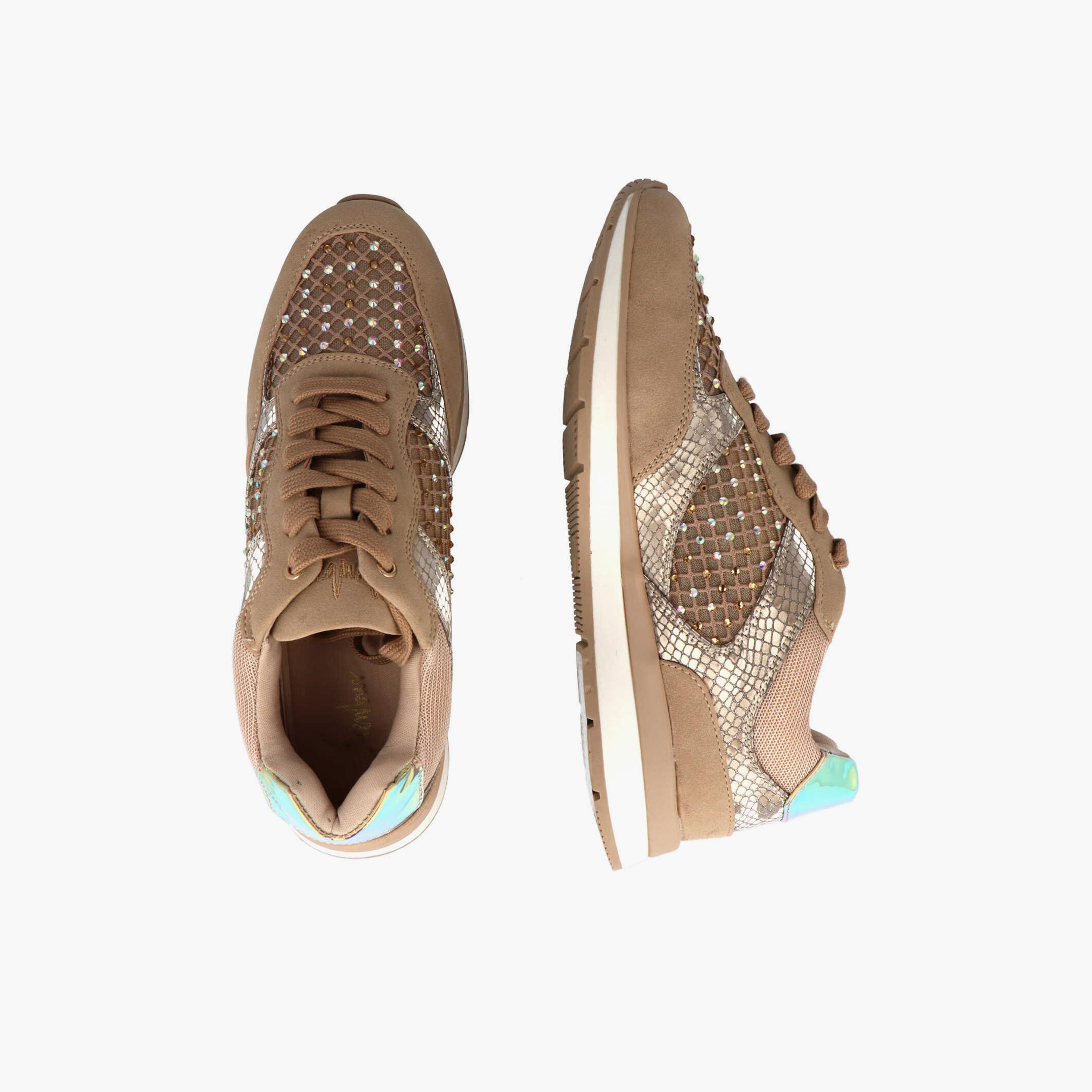 Menbur Women's Reptile Print Low Ankle Sneakers with Rhinestone Accent | 21707-women-shoes-sneakers-image-4