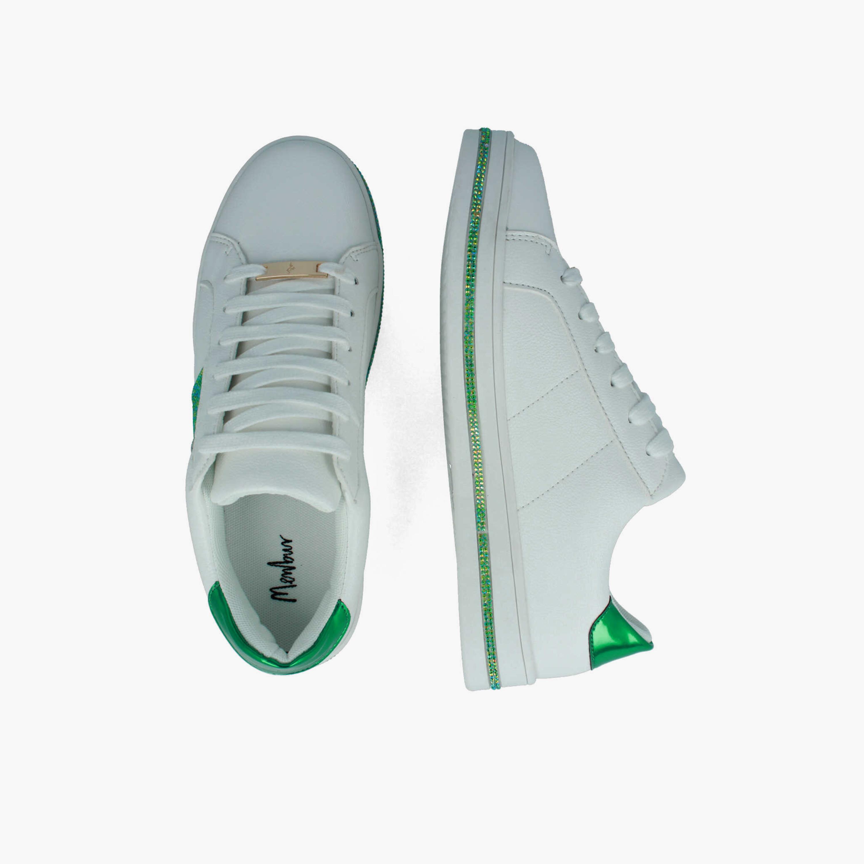Menbur Women's Metallic Low Ankle Sneakers with Rhinestone Accent | 21710-women-shoes-sneakers-image-2