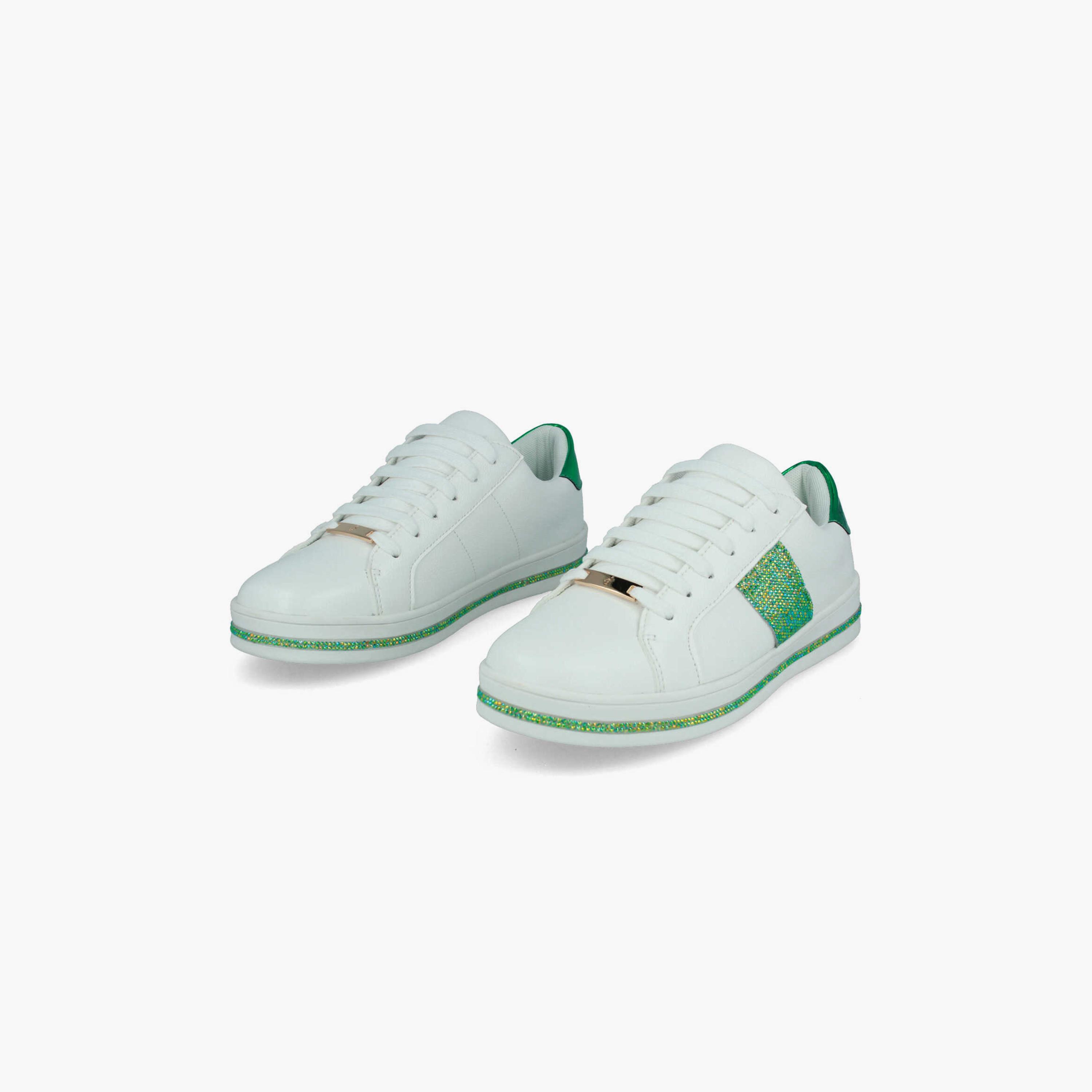 Menbur Women's Metallic Low Ankle Sneakers with Rhinestone Accent | 21710-women-shoes-sneakers-image-3