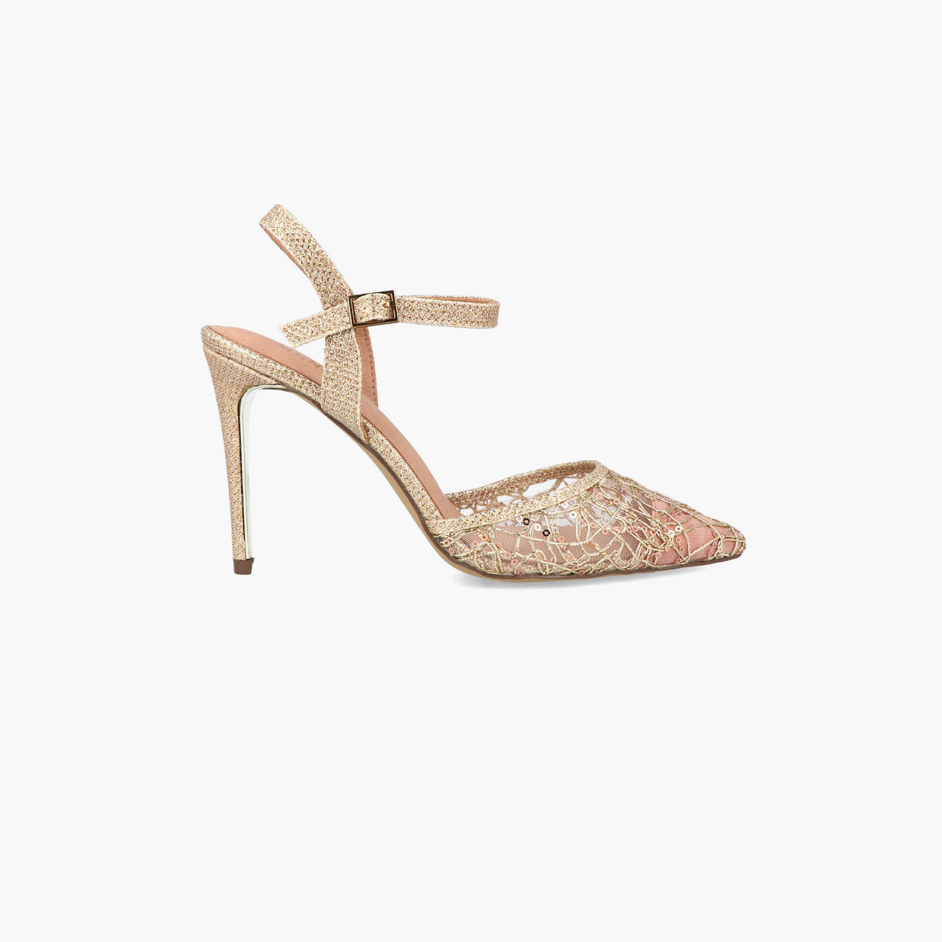 Menbur Women's Metallic Pumps with Strap | 21715-women-shoes-heels-image-1