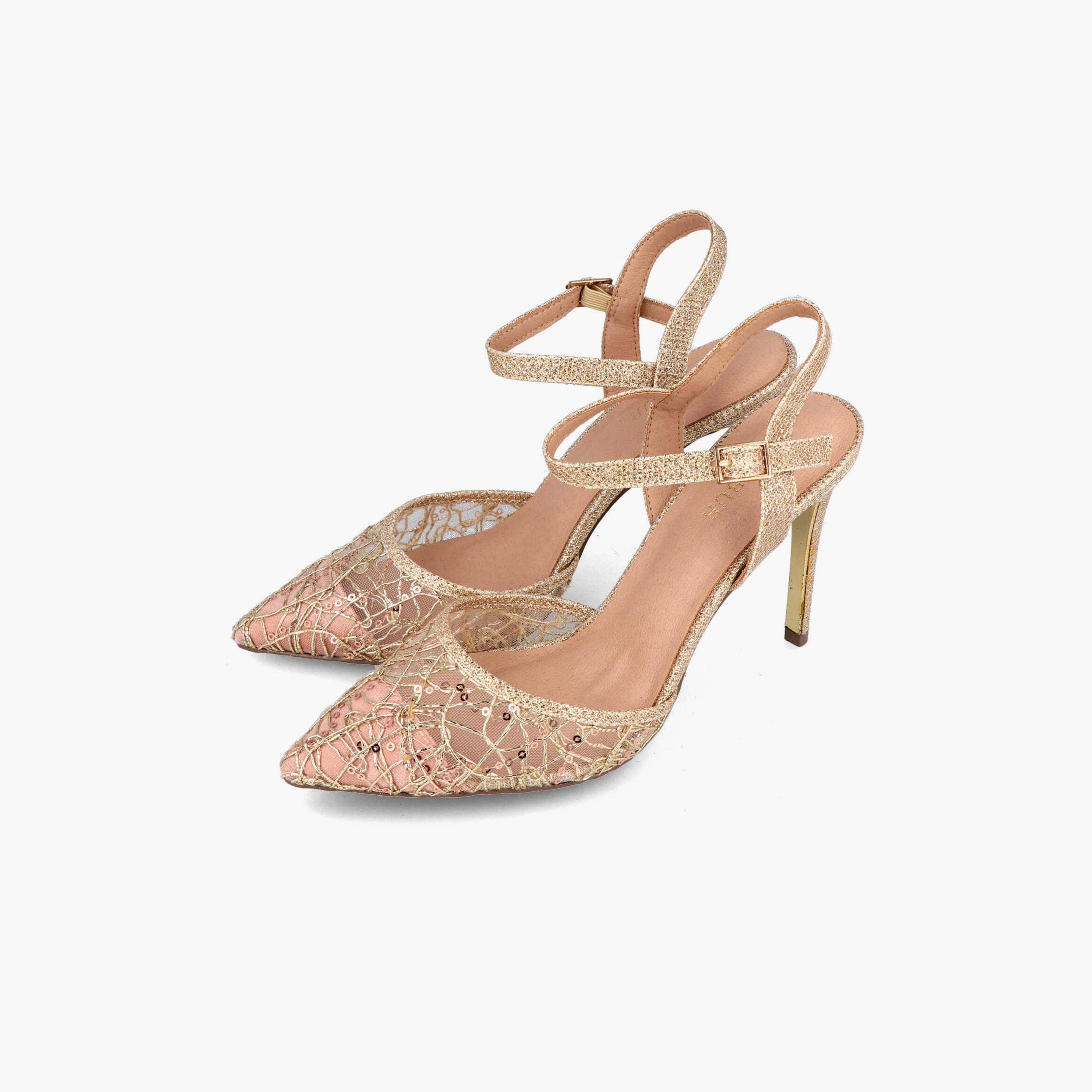 Menbur Women's Metallic Pumps with Strap | 21715-women-shoes-heels-image-2
