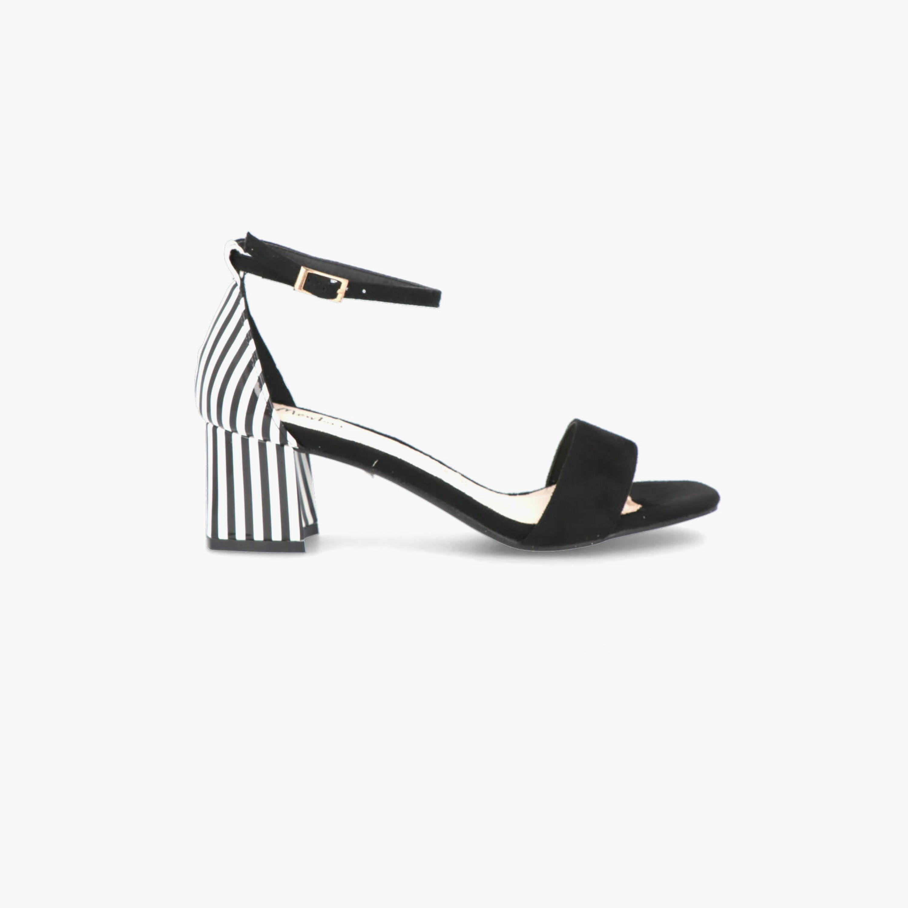 Menbur Women's Stripes Block Heels with Strap | 21726-women-shoes-heels-image-1