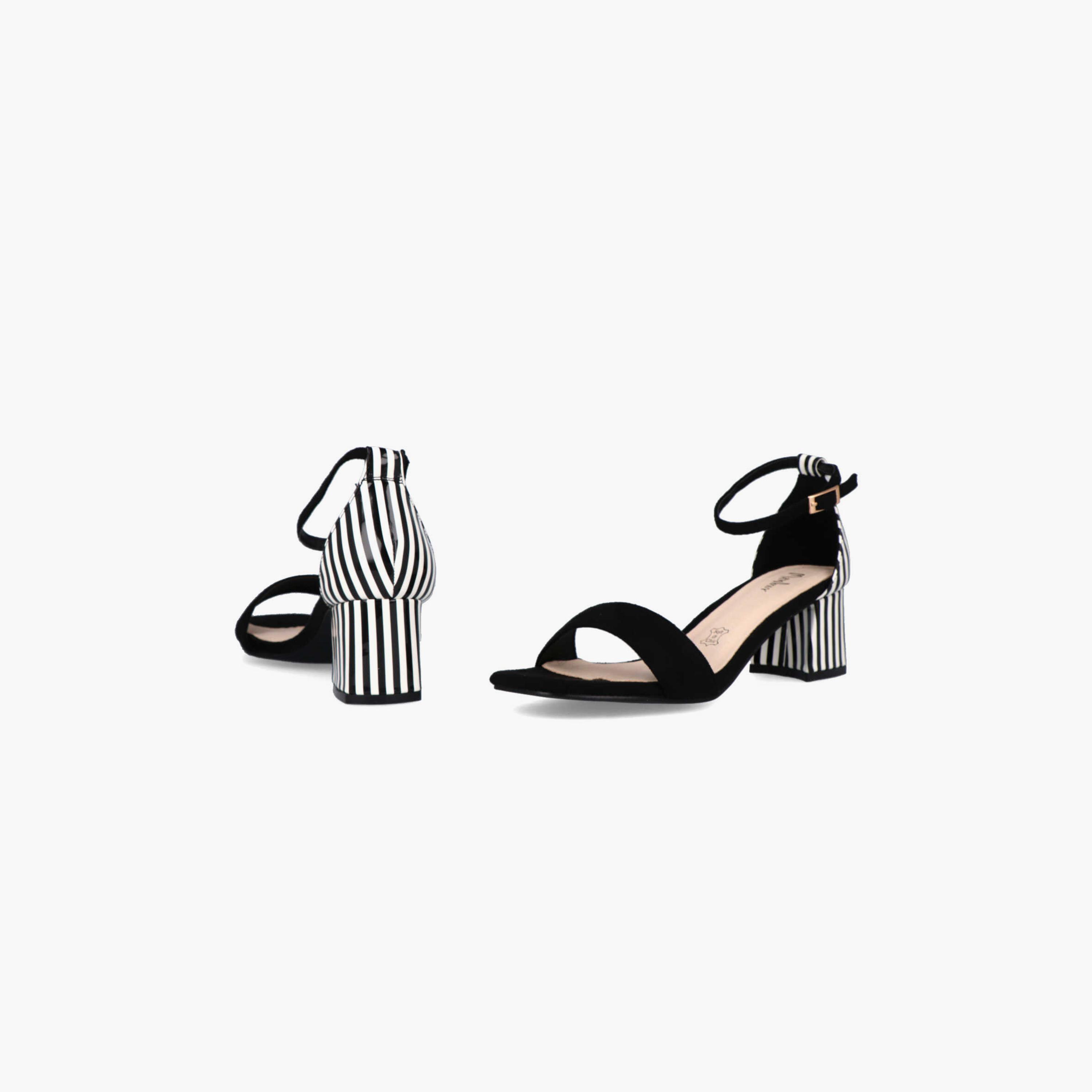Menbur Women's Stripes Block Heels with Strap | 21726-women-shoes-heels-image-3