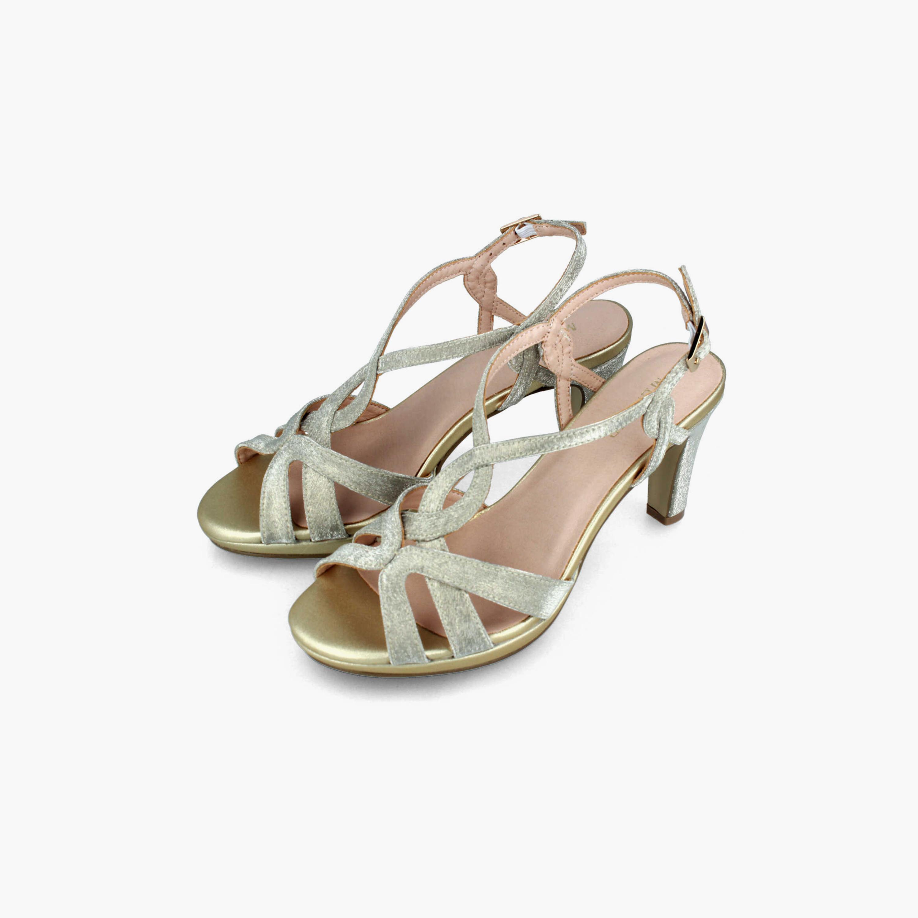 Menbur Women's Metallic Strap Sandals | 21733-women-shoes-sandals-flats-image-2