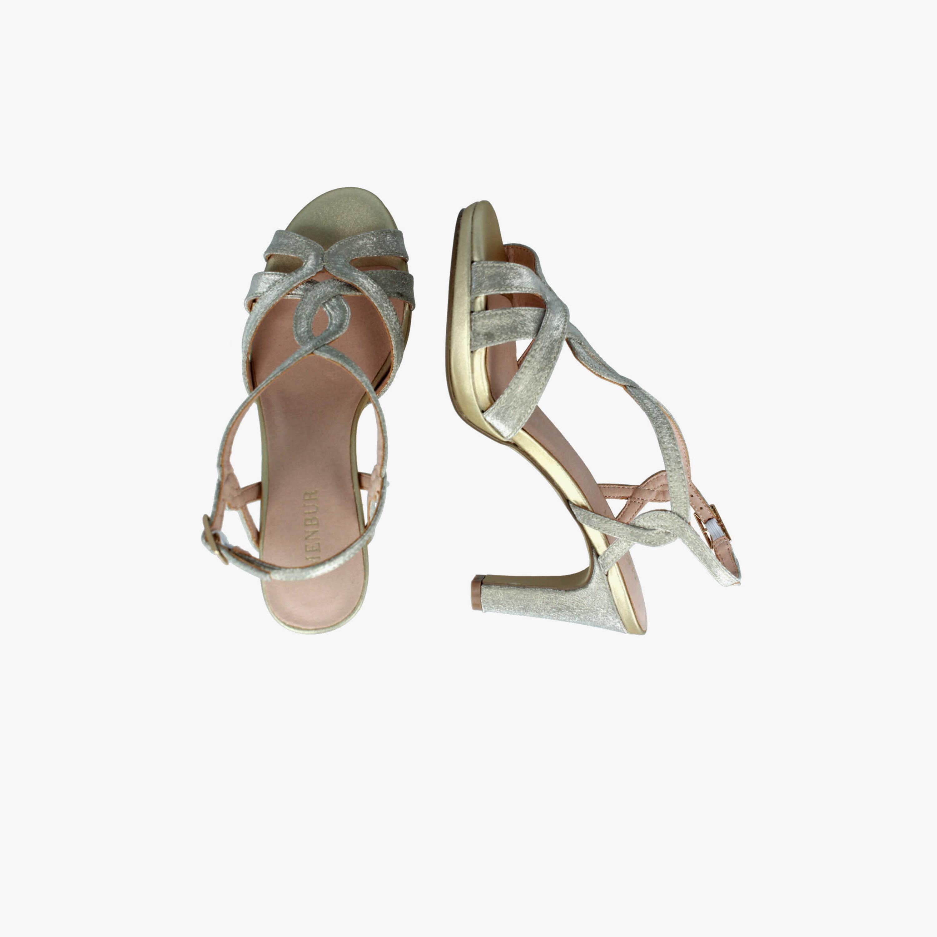 Menbur Women's Metallic Strap Sandals | 21733-women-shoes-sandals-flats-image-4