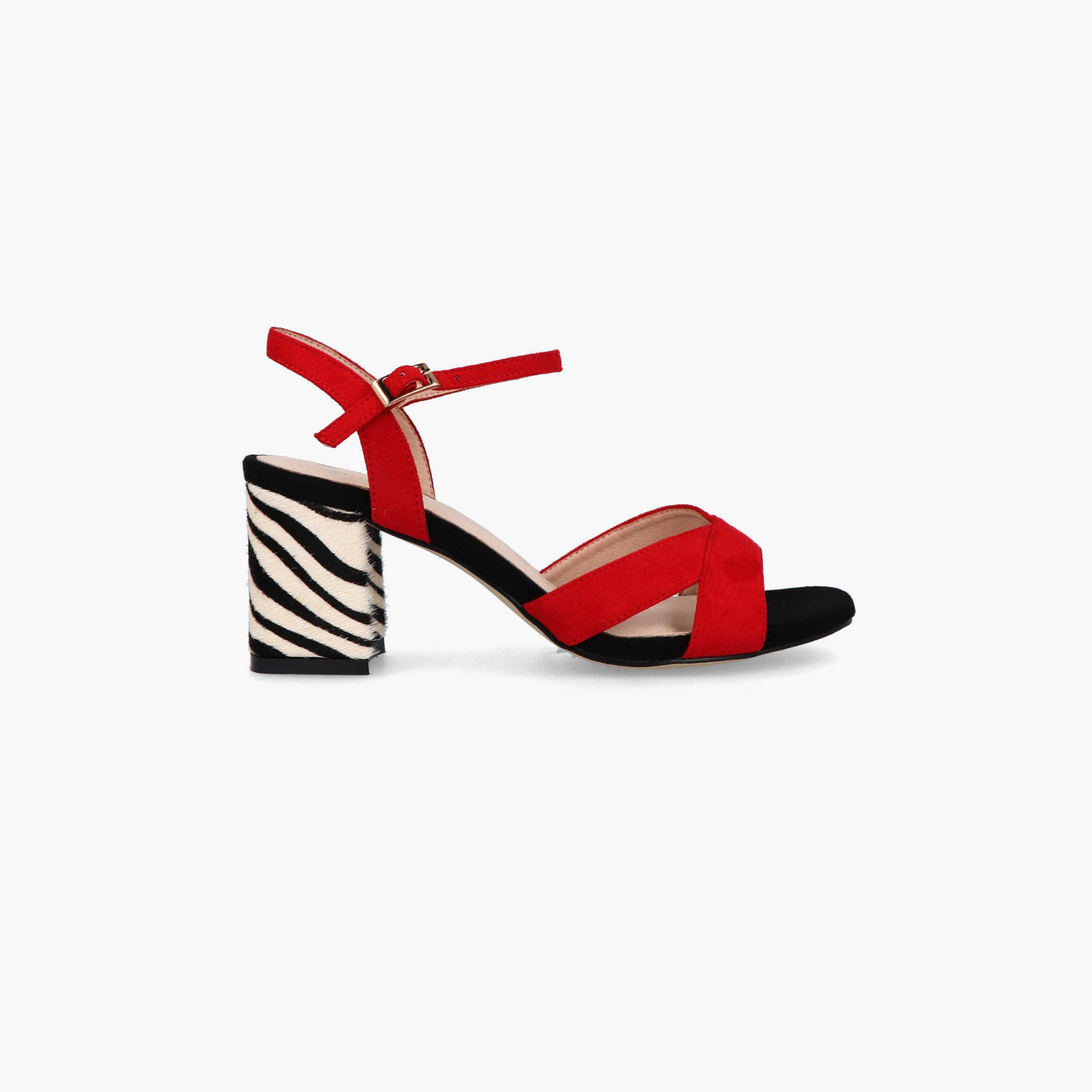 Menbur Women's Animal Print Block Heels with Strap | 21758-women-shoes-heels-image-1