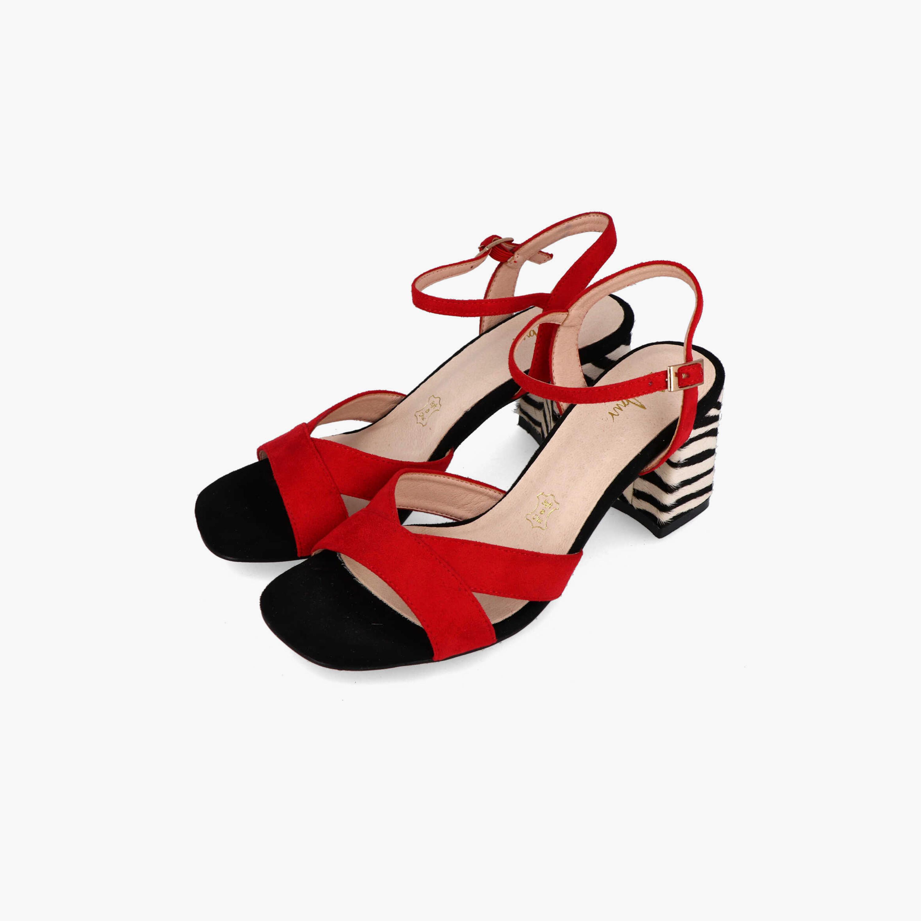 Menbur Women's Animal Print Block Heels with Strap | 21758-women-shoes-heels-image-2
