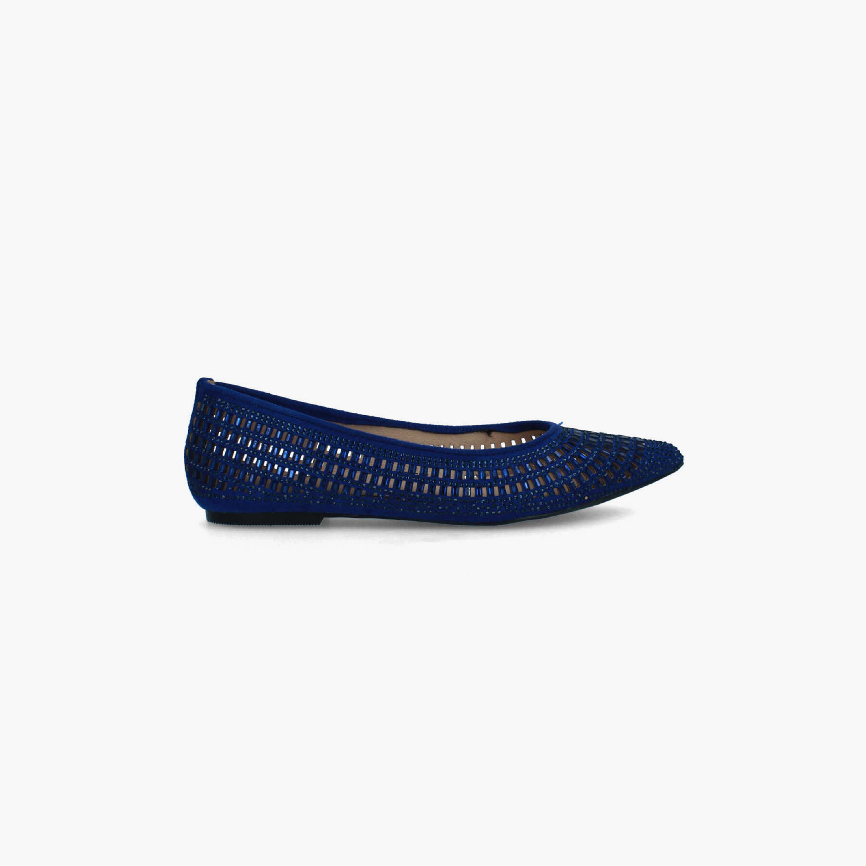 Menbur Women's Pointed Toe Ballerinas with Cut Out Accent | 21778-women-shoes-ballerinas-image-1