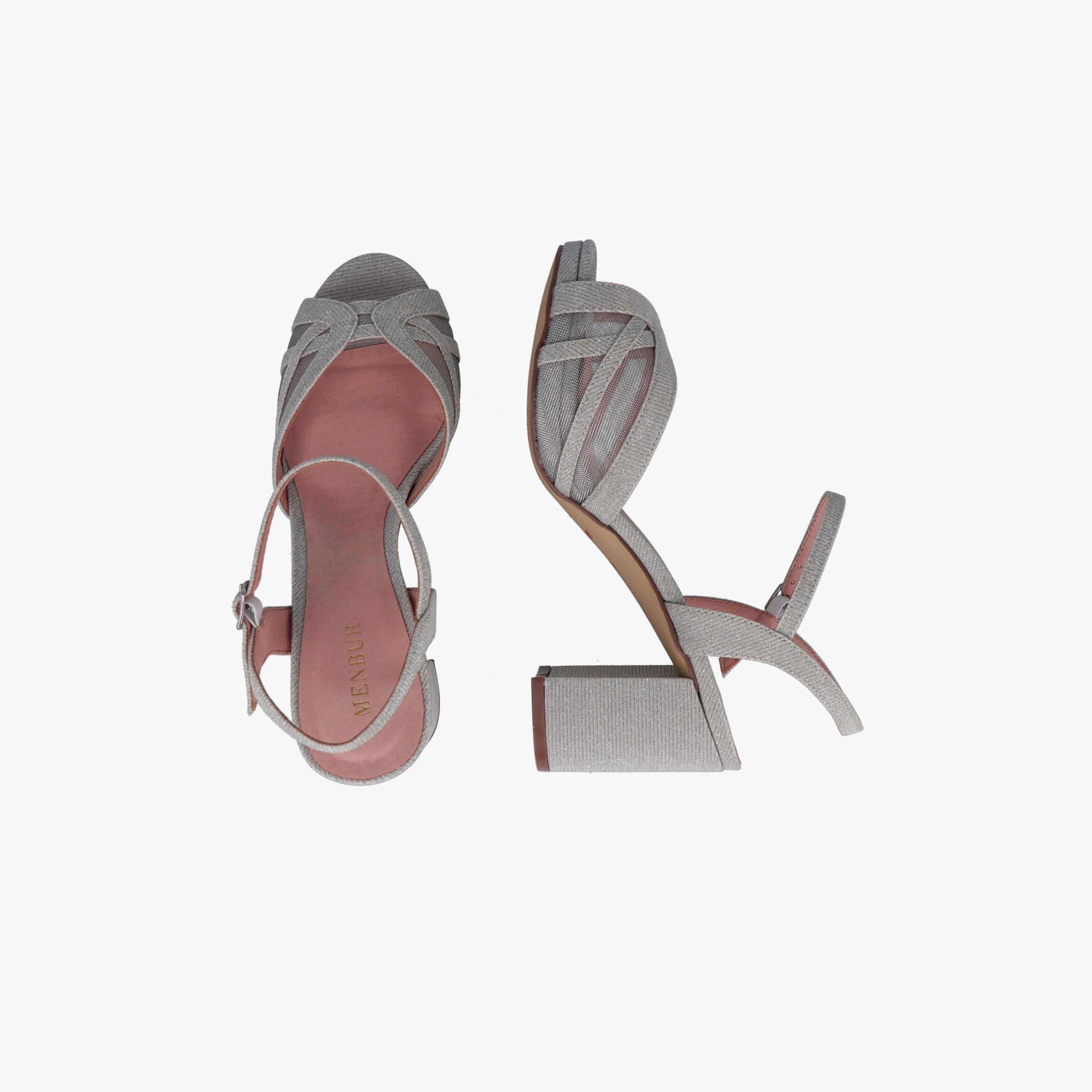 Menbur Women's Woven Block Heels with Strap | 21784-women-shoes-heels-image-4