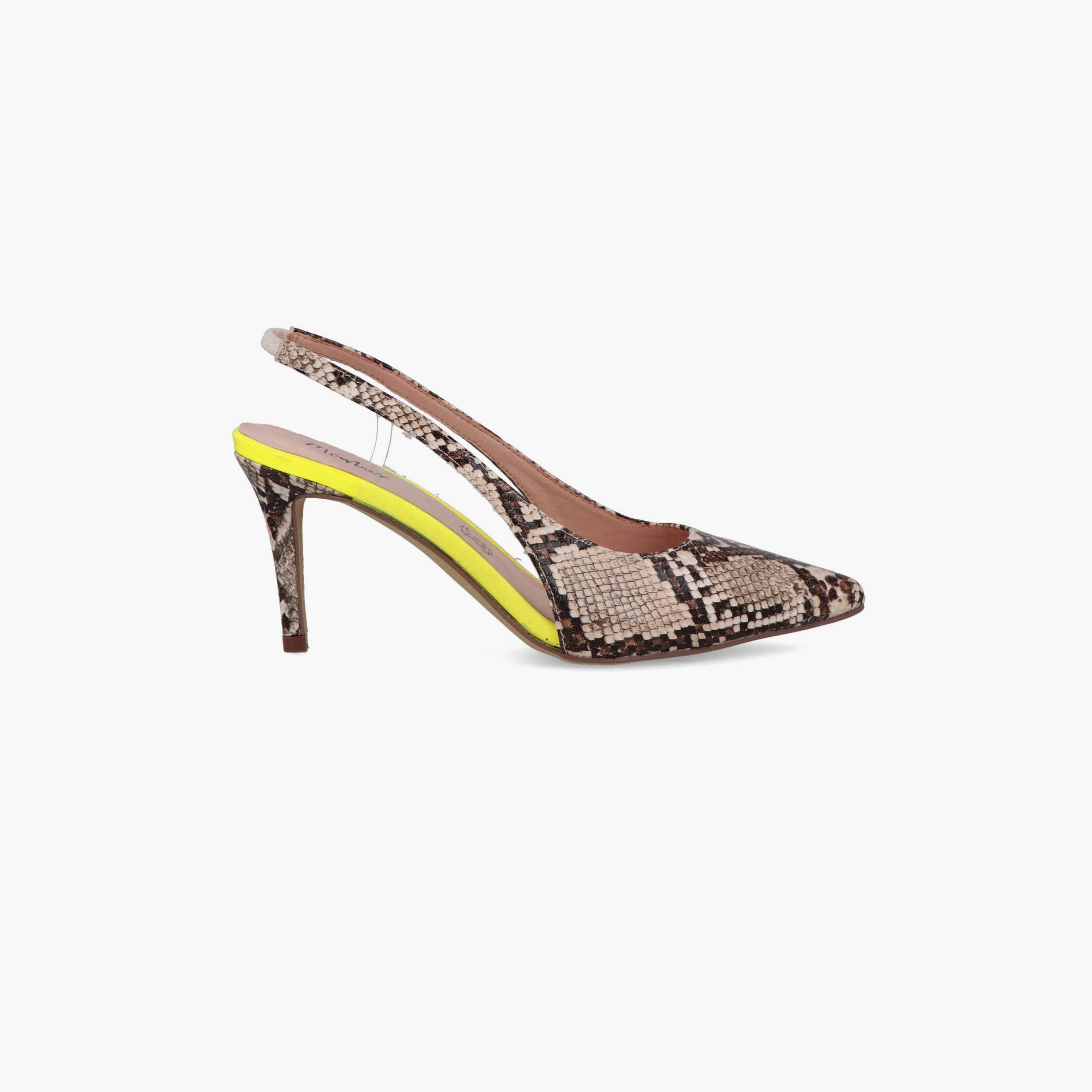 Menbur Women's Reptile Print Pumps with Strap | 21786-women-shoes-heels-image-1