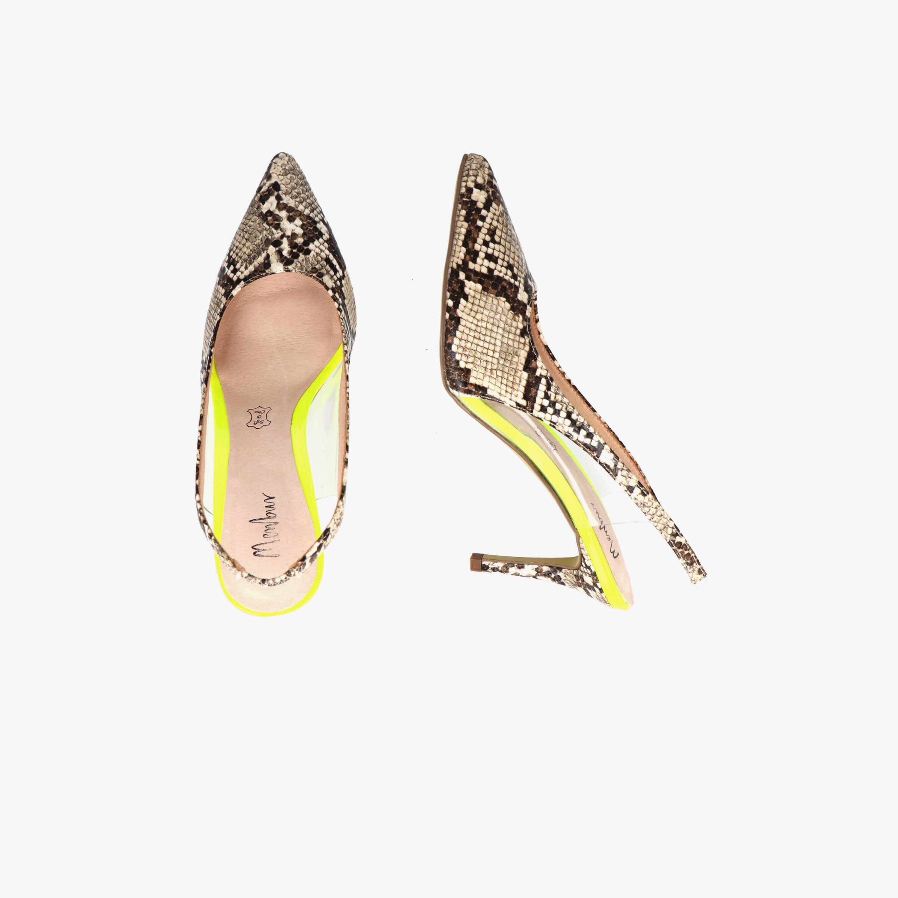Menbur Women's Reptile Print Pumps with Strap | 21786-women-shoes-heels-image-4