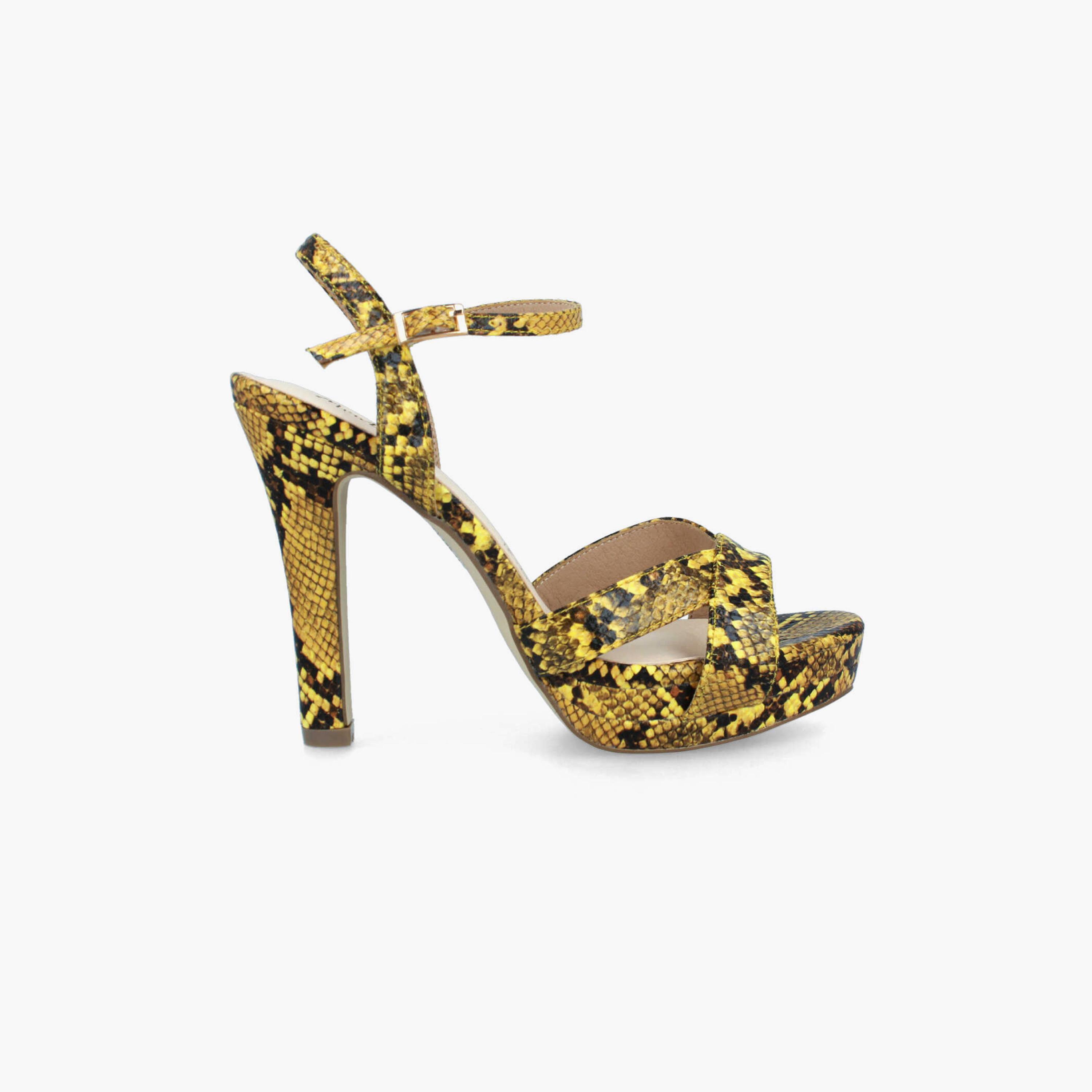 Menbur Women's Reptile Print Strap Sandals | 21855-women-shoes-sandals-flats-image-1