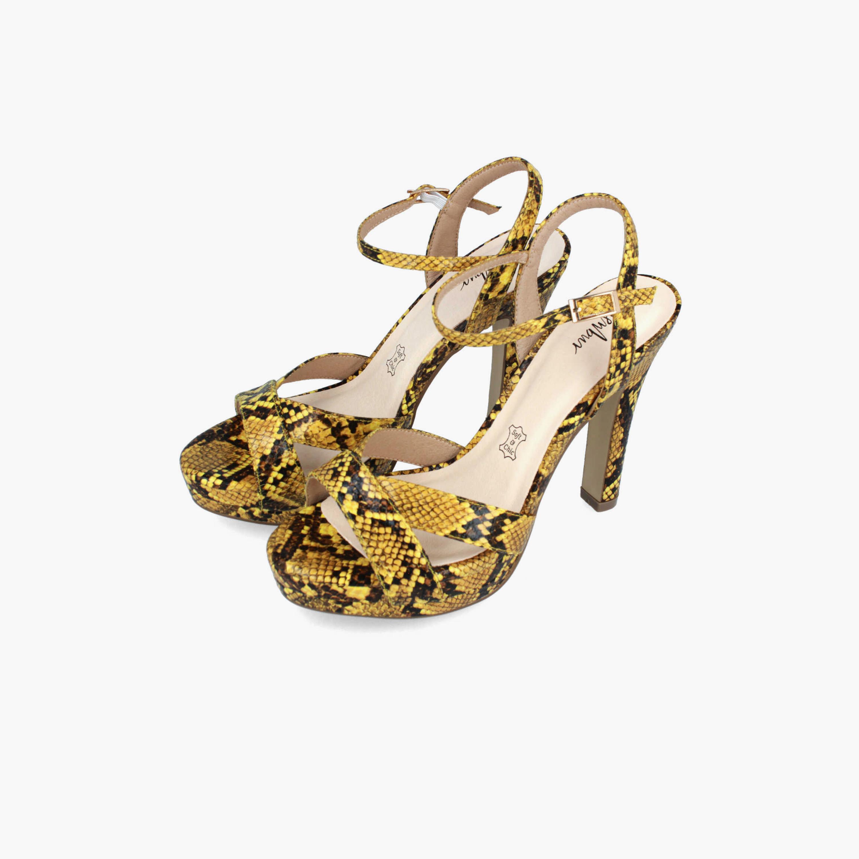 Menbur Women's Reptile Print Strap Sandals | 21855-women-shoes-sandals-flats-image-2