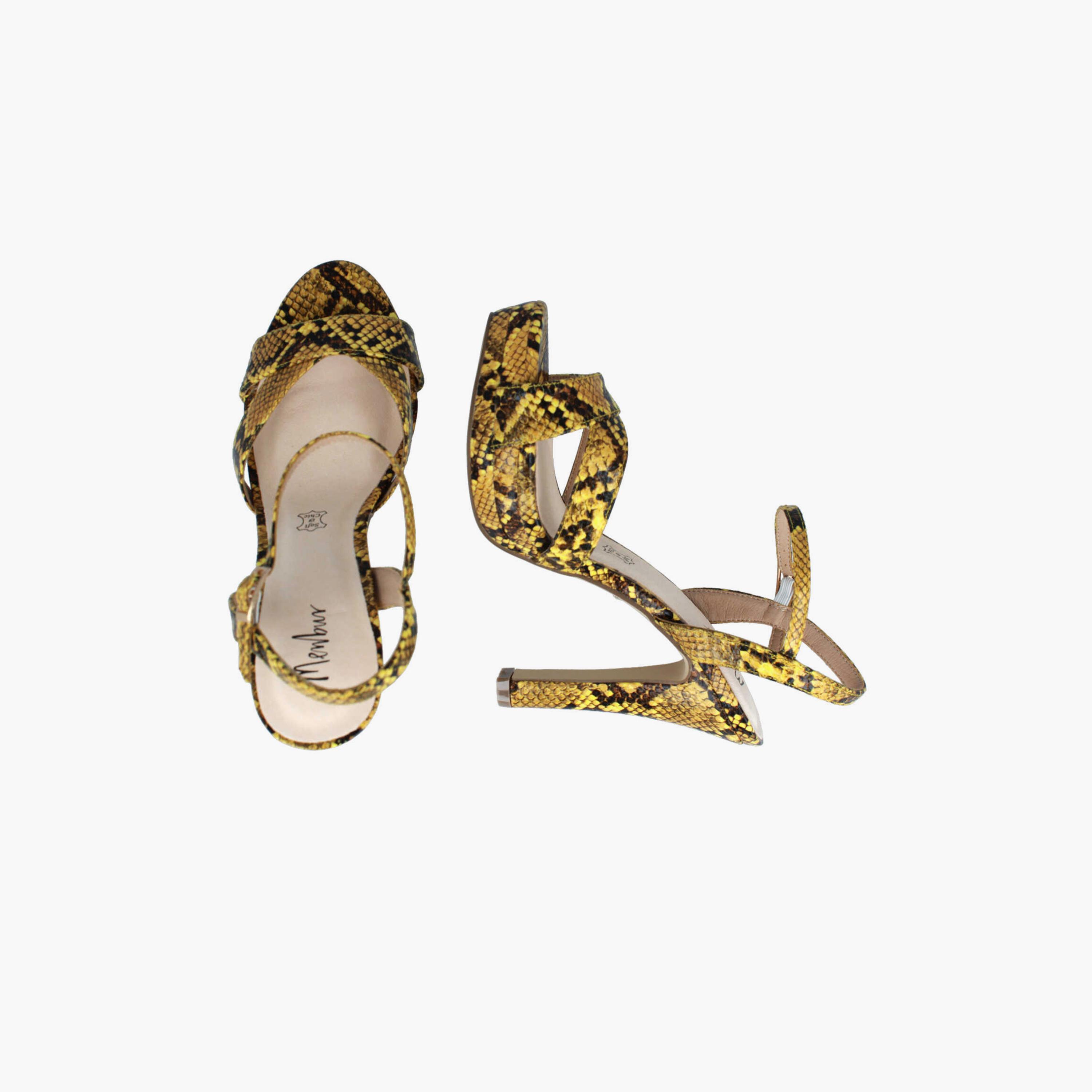Menbur Women's Reptile Print Strap Sandals | 21855-women-shoes-sandals-flats-image-4
