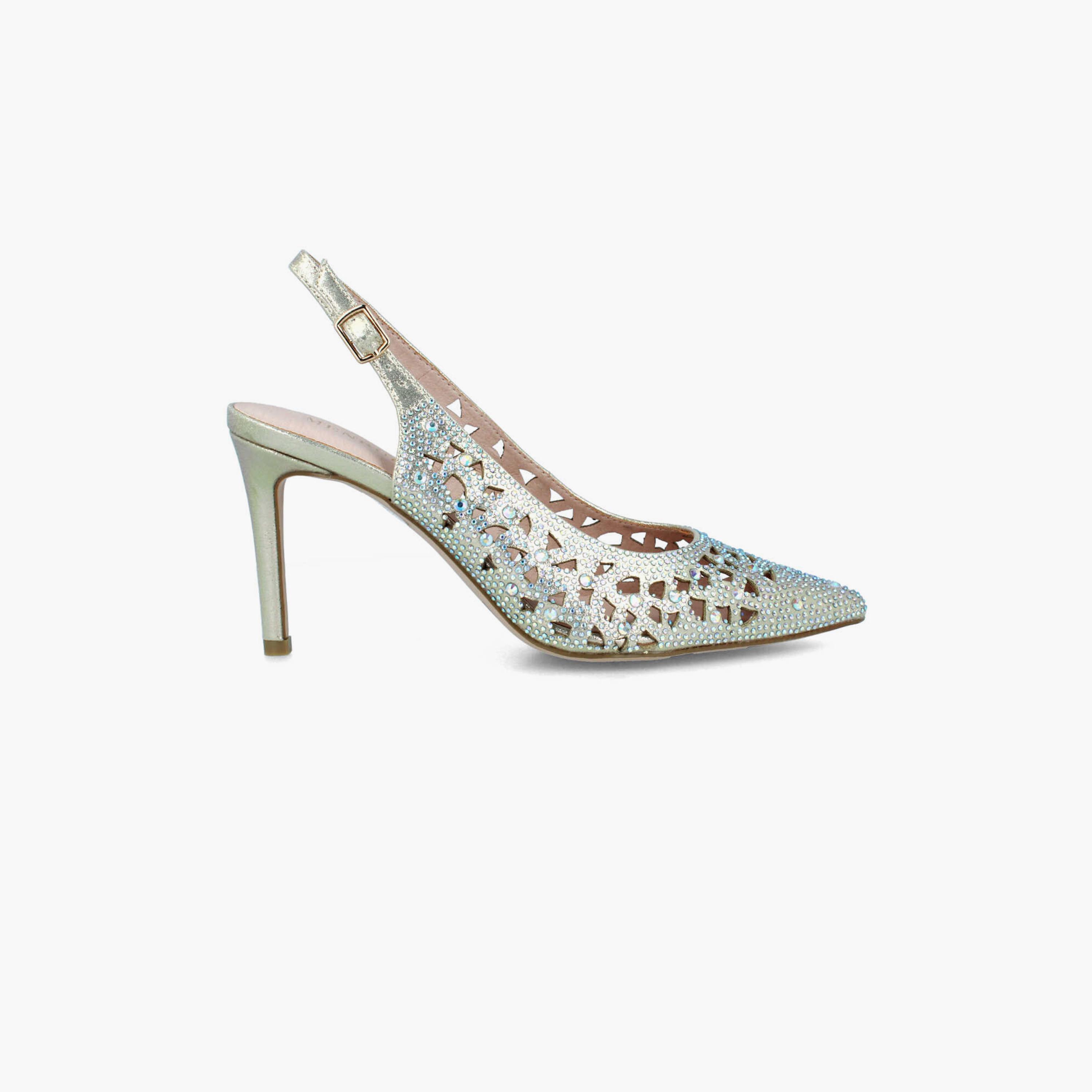 Menbur Women's Metallic Pumps with Rhinestone Accent | 21860-women-shoes-heels-image-1